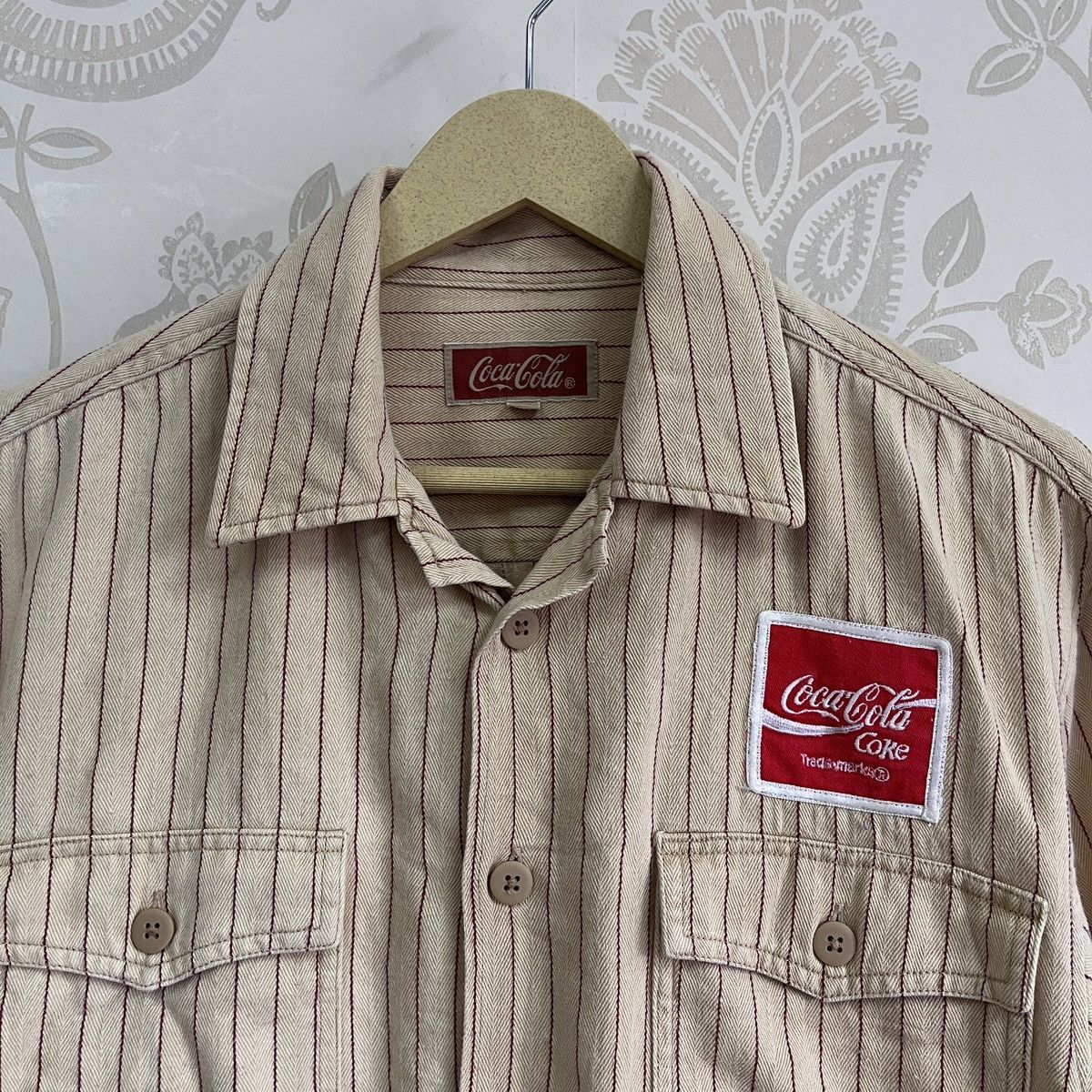 Vintage Coca Cola Hickory Buttons Up Shirt - 20