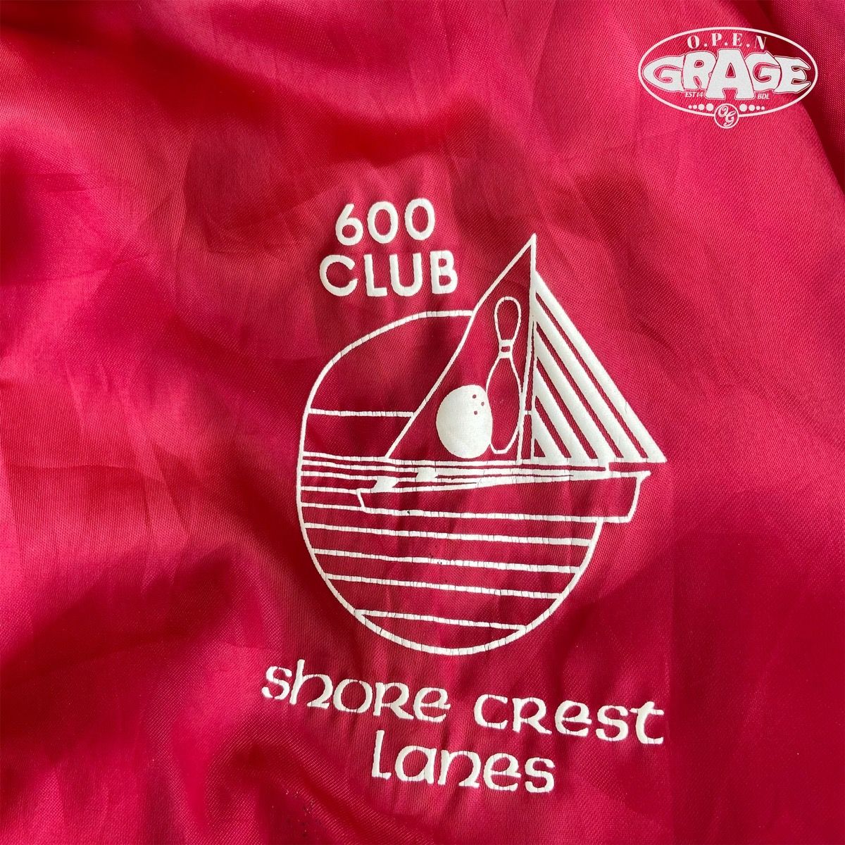 Vintage - DUNBROOKE 600 club Shore Crest Lanes Satin Varsity Jacket - 6