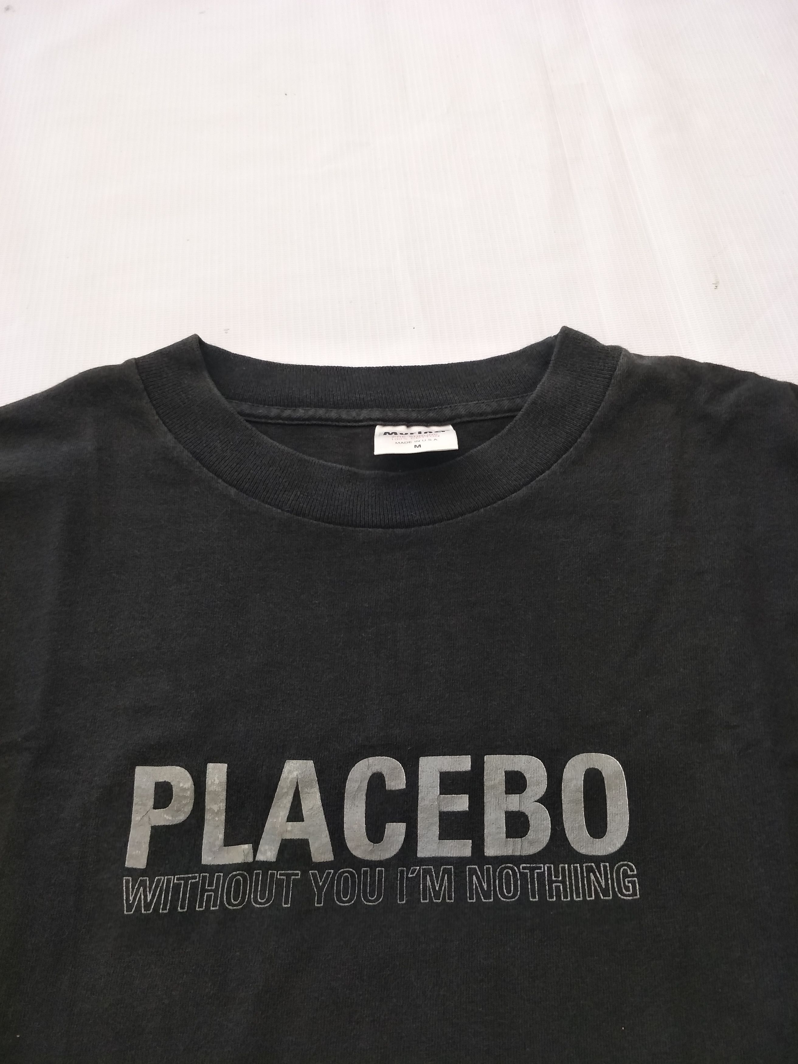 Vintage PLACEBO Without You I'm Nothing Three Quarter Shirt - 4