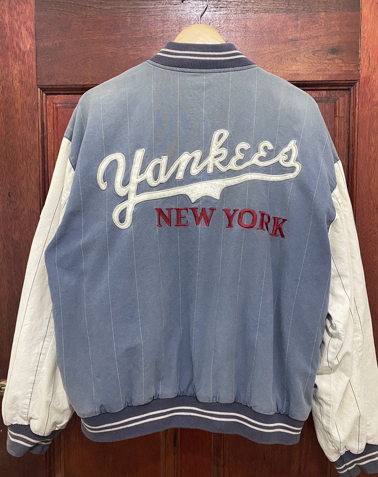 Vintage 90s Mirage NY Yankees Reversible Bomber Jacket - 2