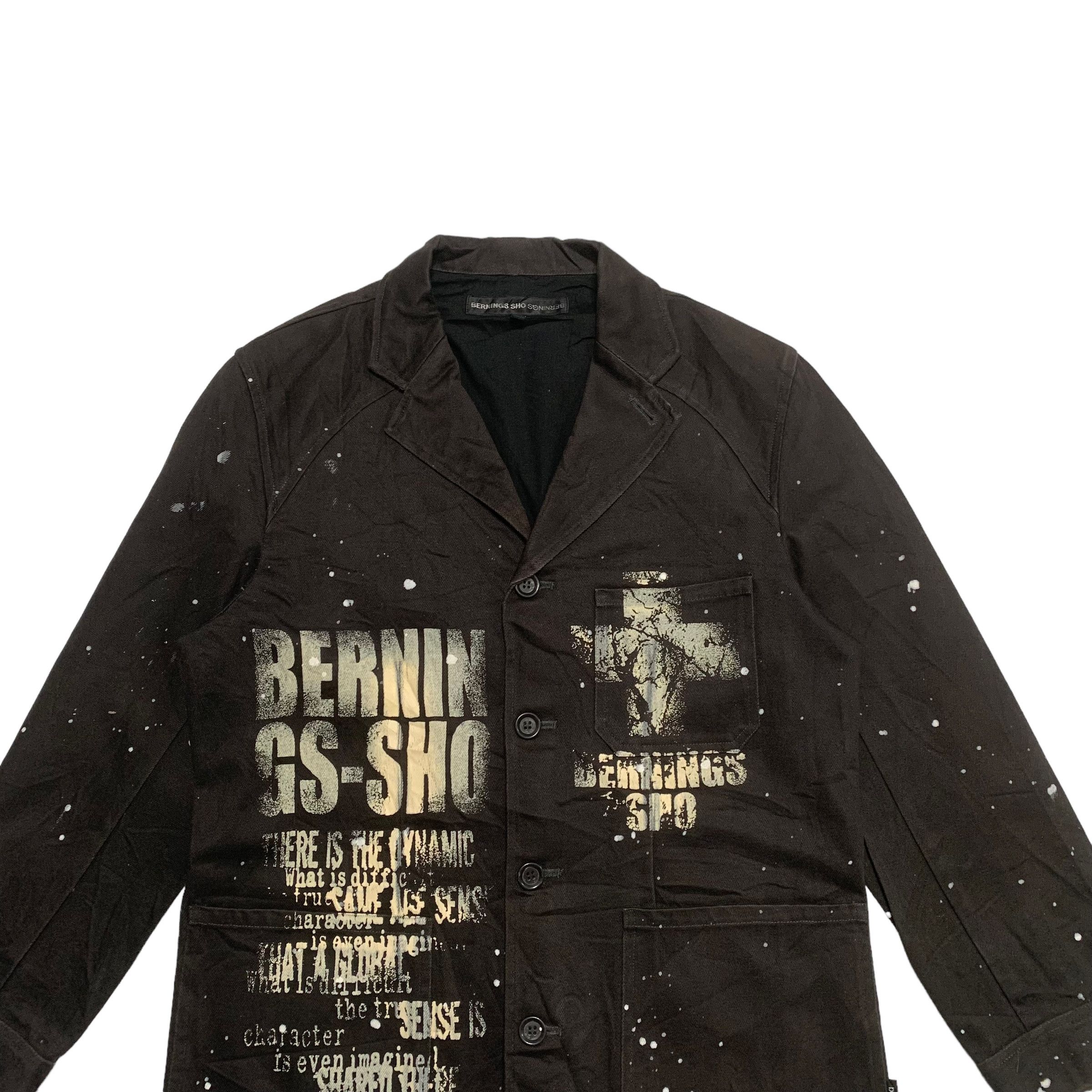 Japanese Brand - Bernings Sho Poems Punk Abstract Jacket - 3