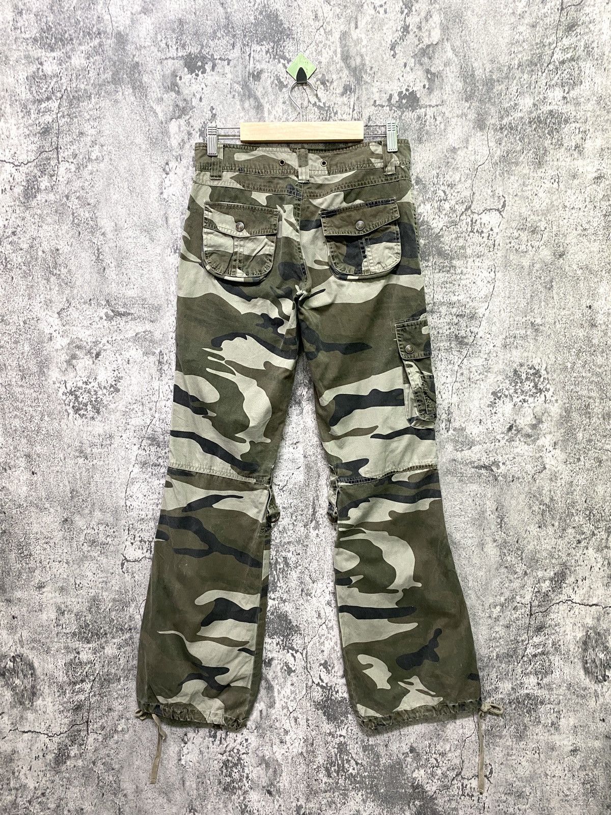 Military - Japan Camo Tactical Multipocket Low Rise FLARE Pants - 2