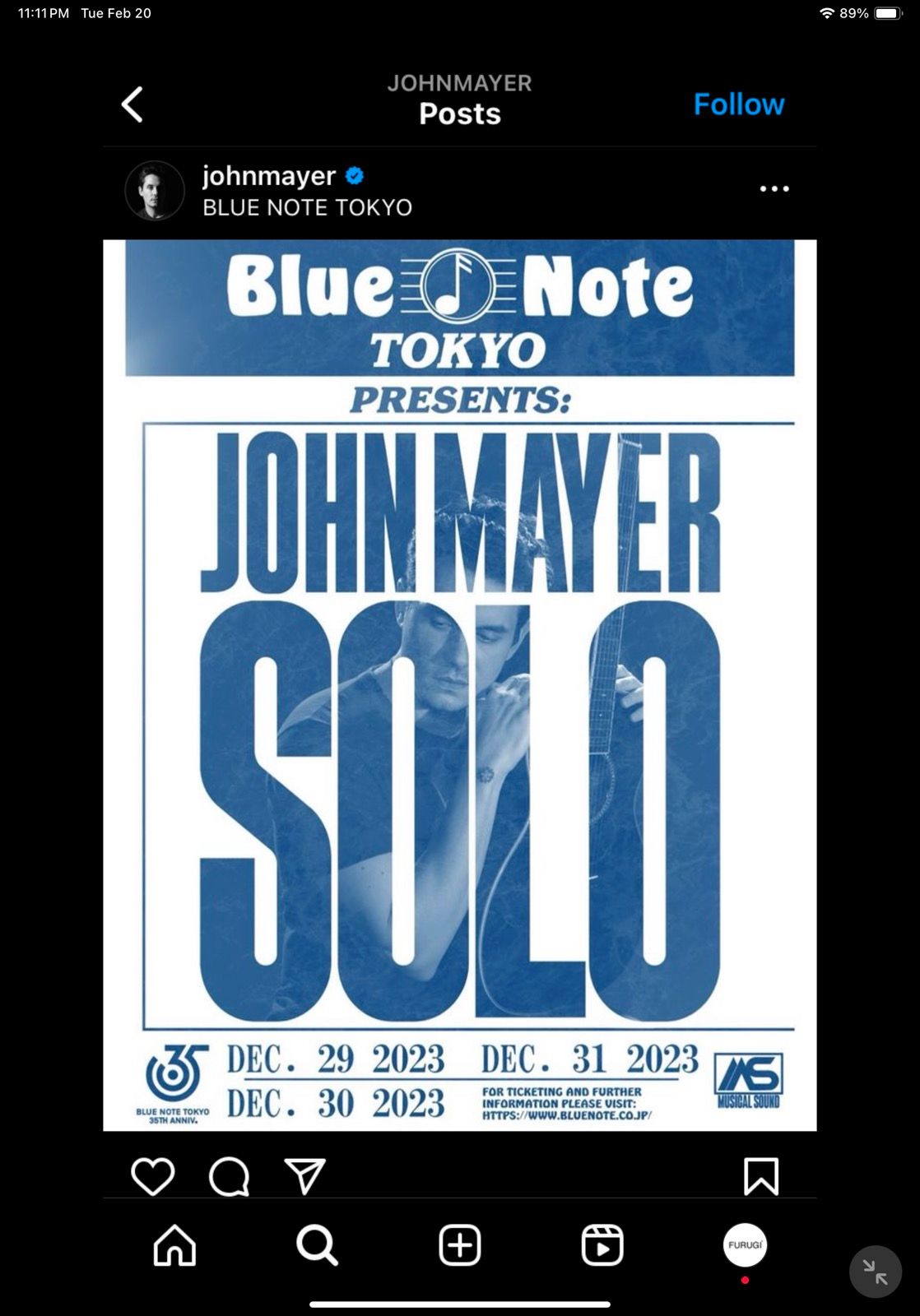 NEIGHBORHOOD x JOHN MAYER TEE LS BLUE NOTE TOKYO - 10