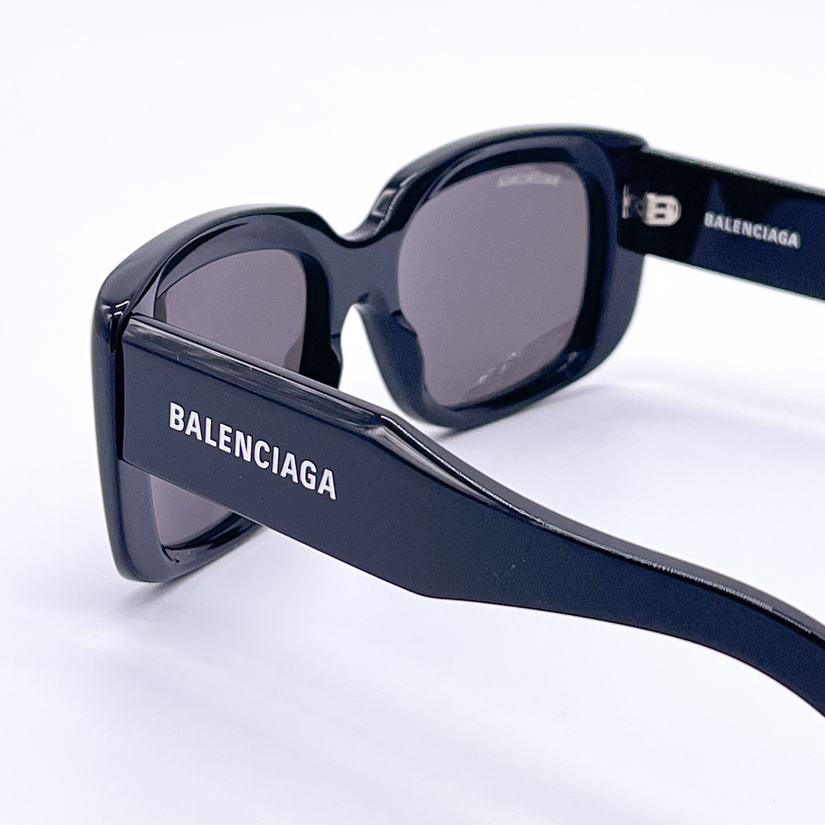 NEW BALENCIAGA BB0072S 001 BLACK WOMEN SQUARE SUNGLASSES - 7