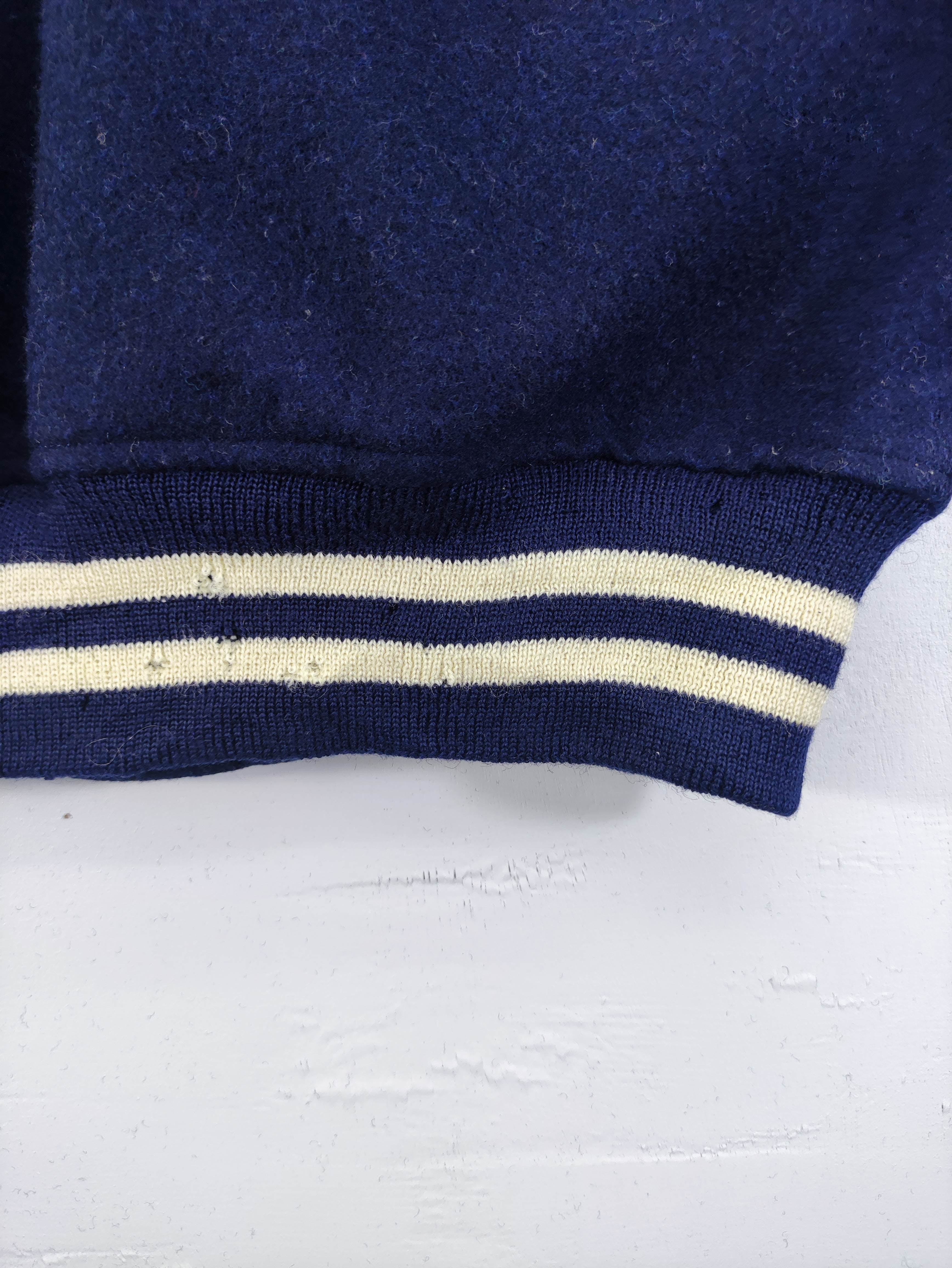 Vintage Chuo Sports Varsity Wool Jacket Snap Button - 15