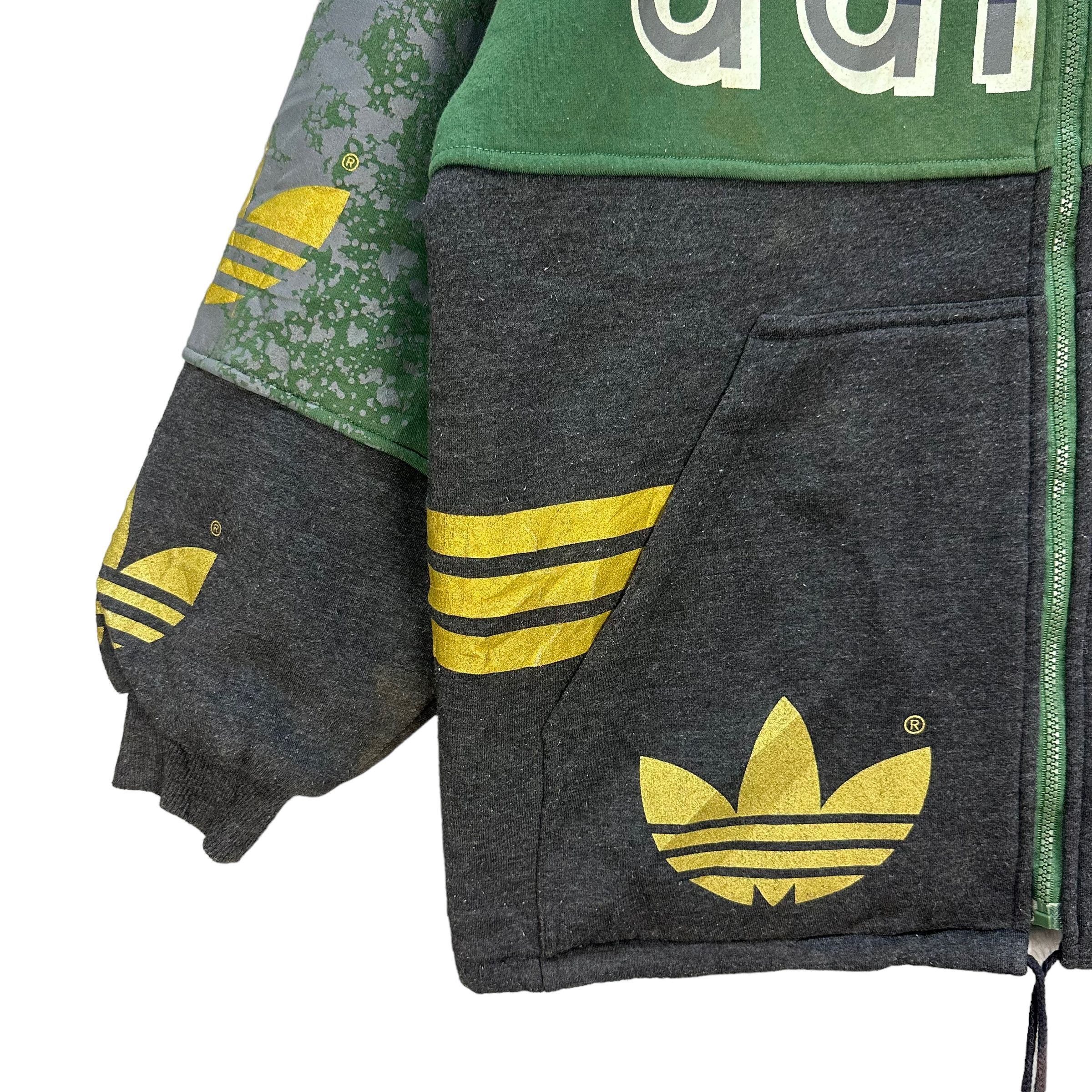 90's ADIDAS TREFOIL BIG LOGO SHERPA HOODIES #8199-212 - 4