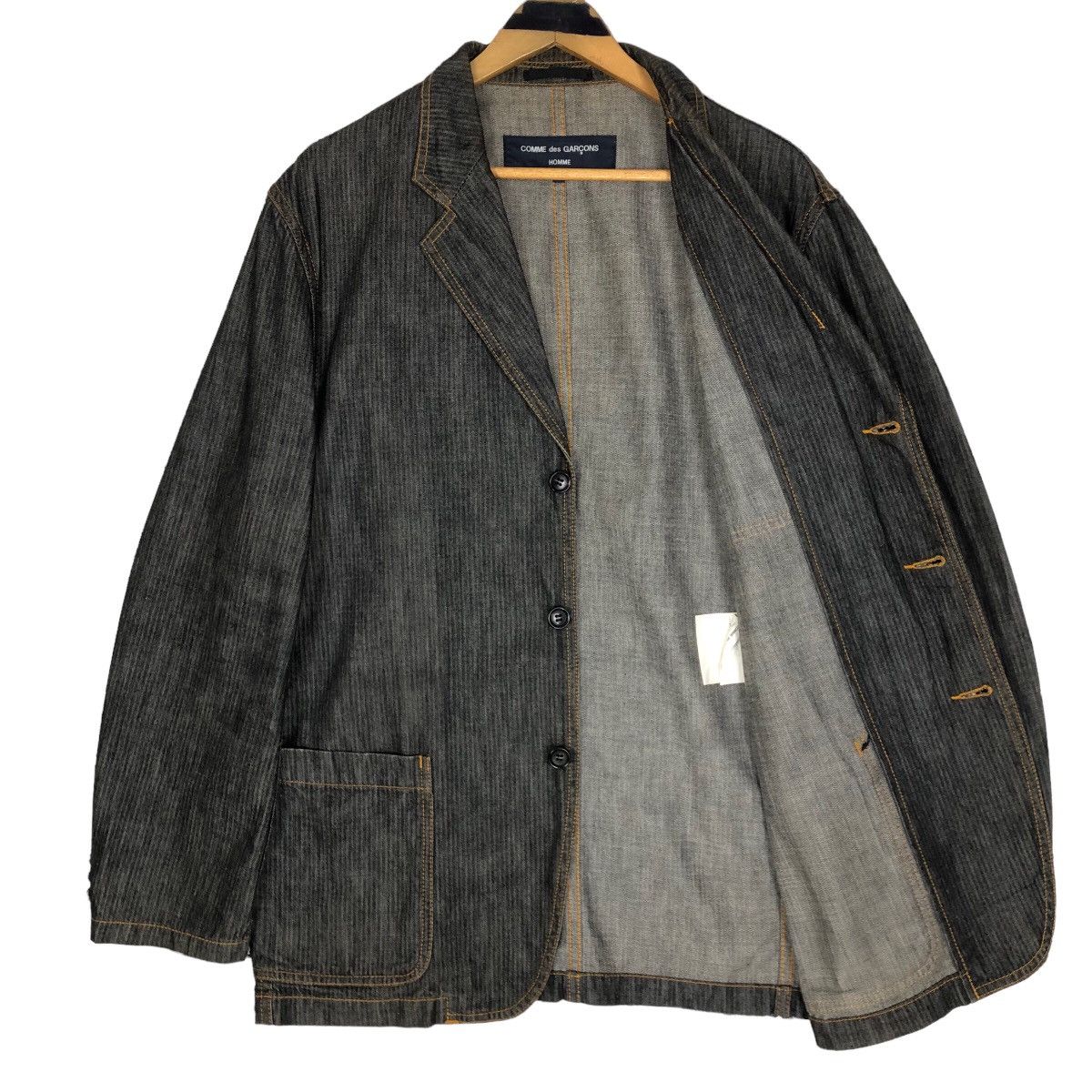 Vintage Comme Des Garcons Homme 204 S/S Denim Light Jacket - 7