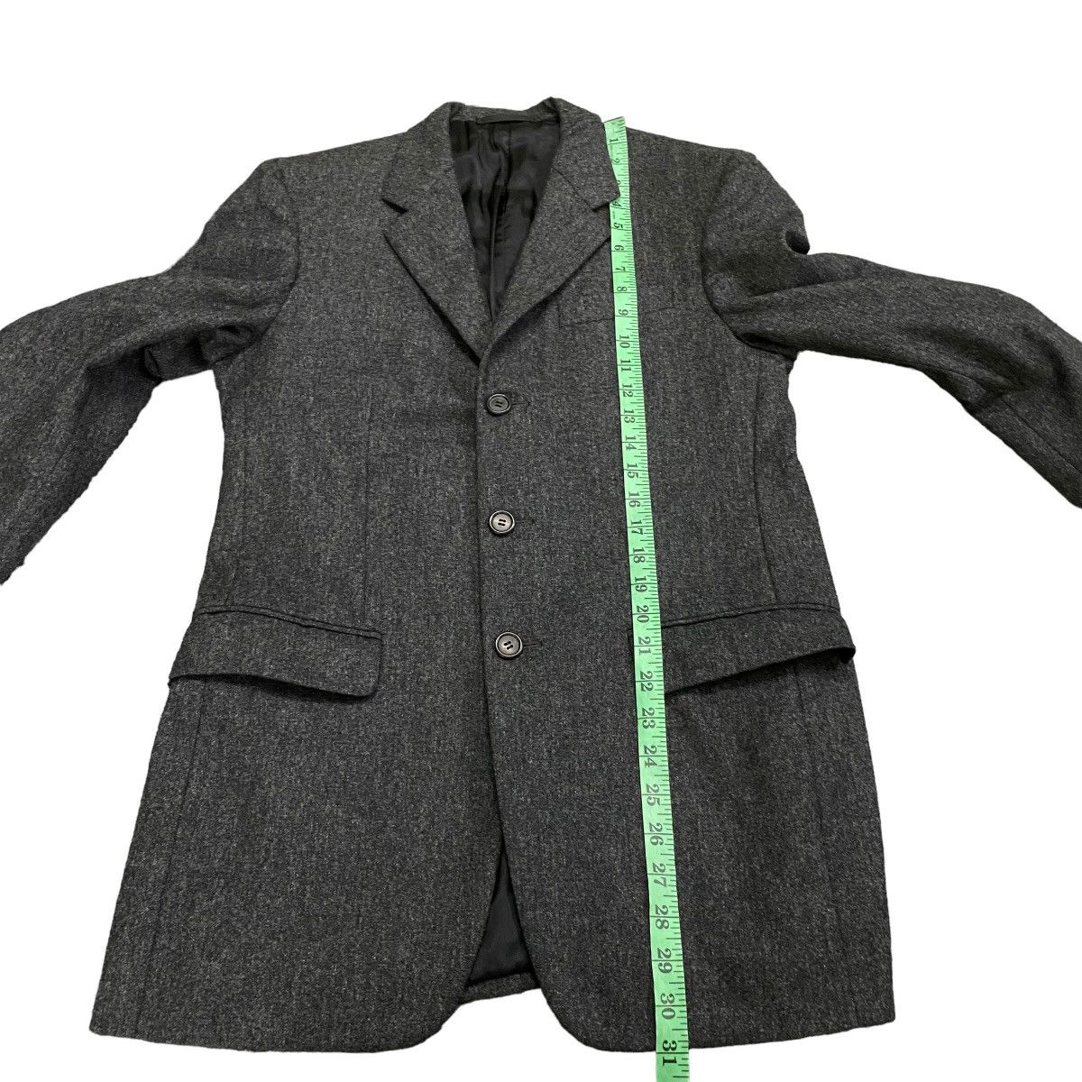 Vintage Prada Wool Blazer Size 46 Dark Grey Colour - 12