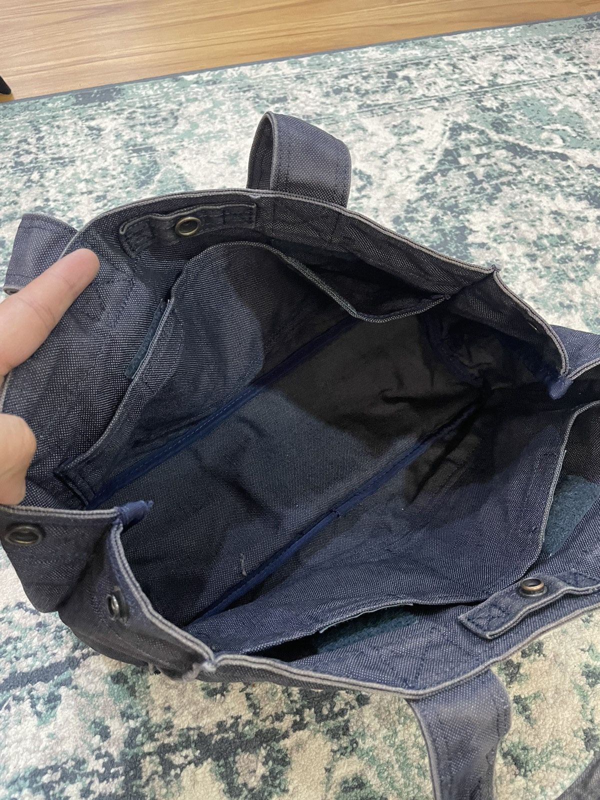 Porter Made In Japan Black Denim Tote Bag Denim Material - 19