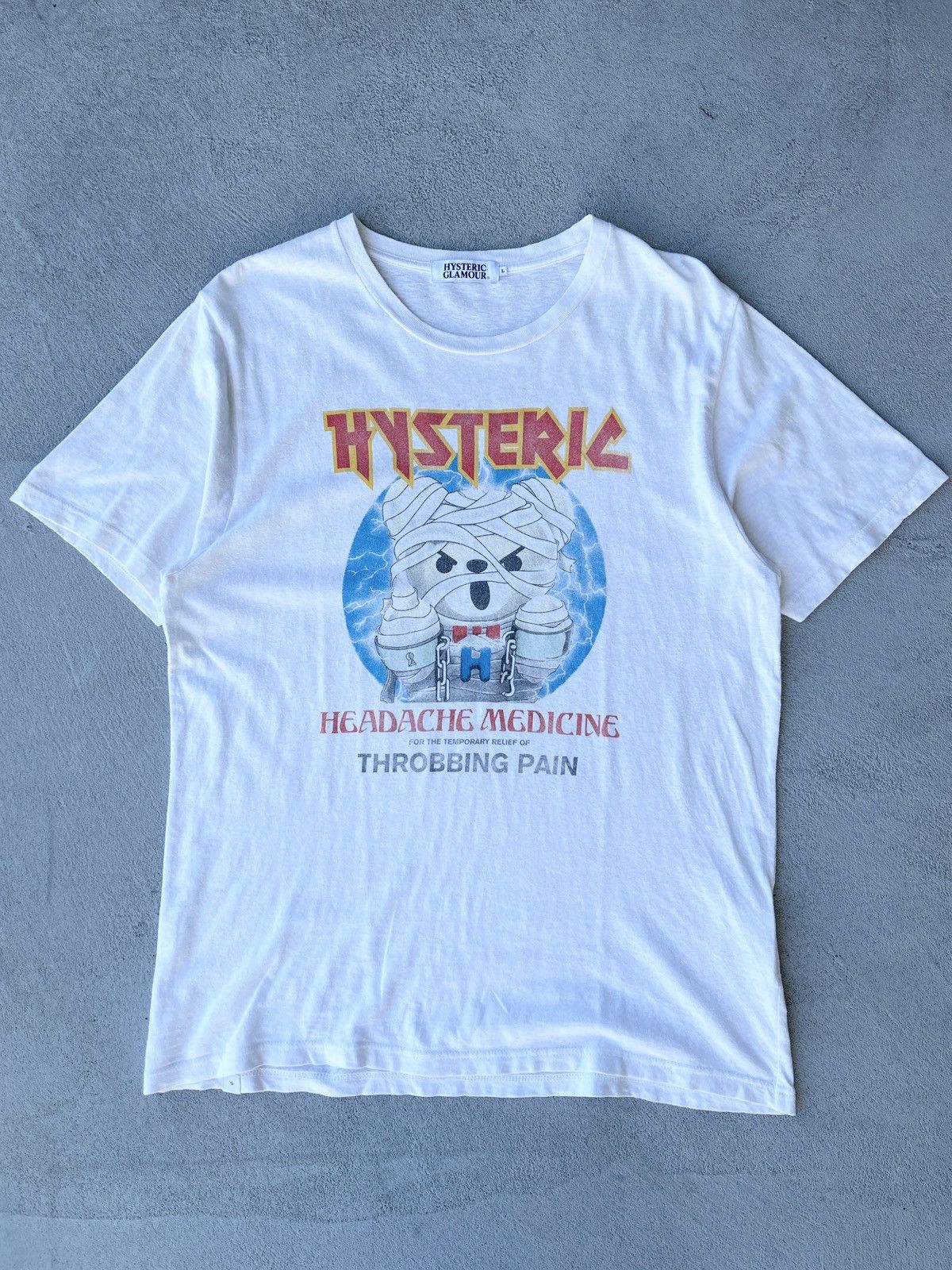 Vintage - STEAL! 2000s Hysteric Glamour Throbbing Pain Bear Tee (L) - 1