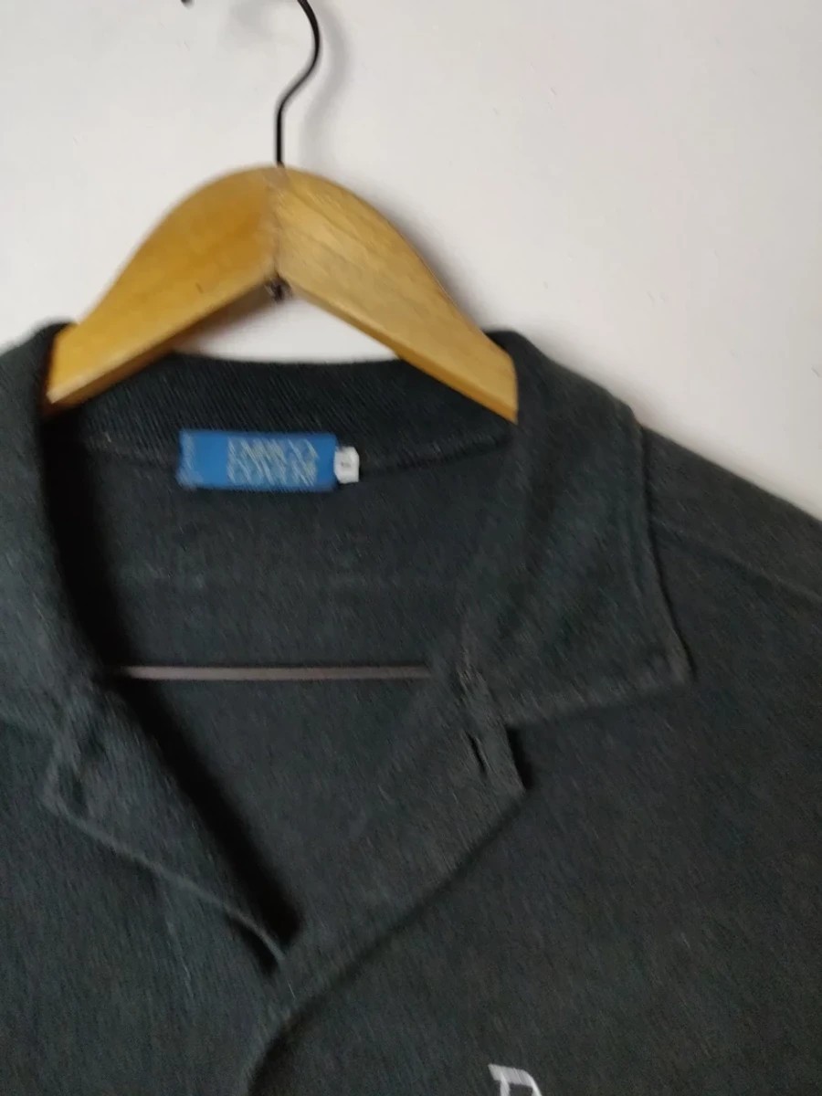 Enrico Coveri - Long Sleeve Shirt Button Up Sweater Black - 3