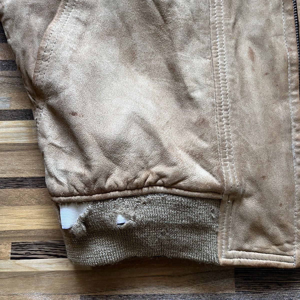 Bjorn Borg Rare Genuine Leather Ripped Jacket Vintage 80s - 8