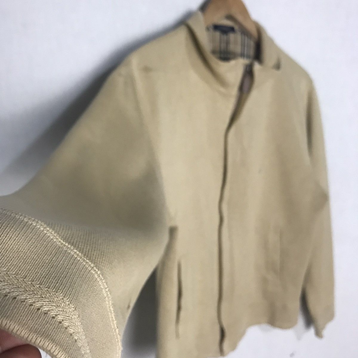 burberry nova check zipper sweater - 3