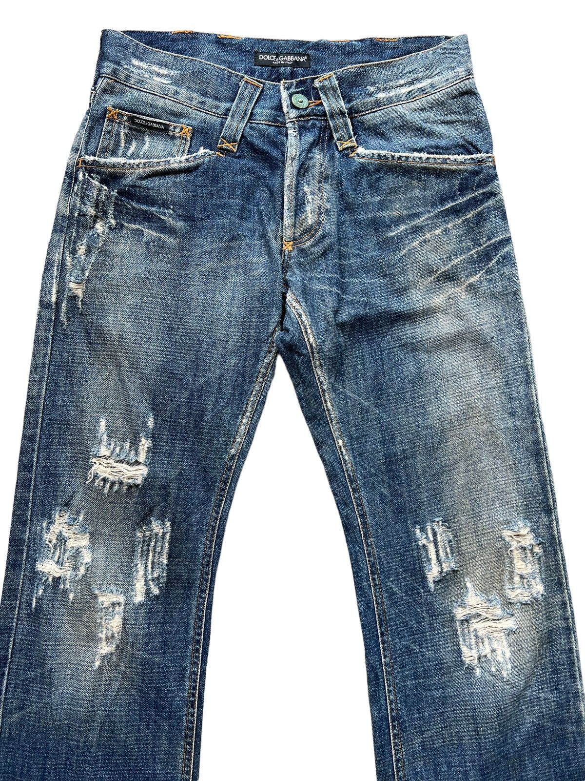 Dolce and Gabbana Crash Distressed Denim Jeans 31x32.5 - 4