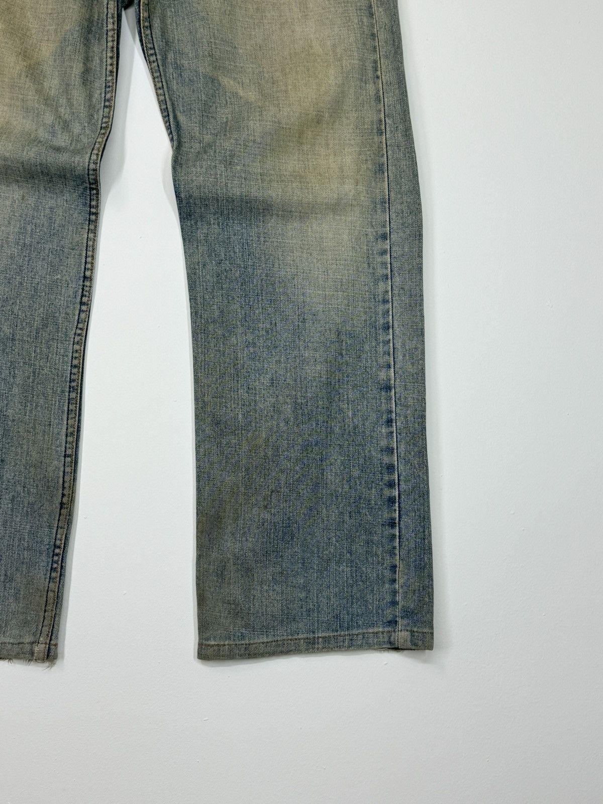 VINTAGE LEVIS 534 MUD WASH DISTRESSED JEANS - 5