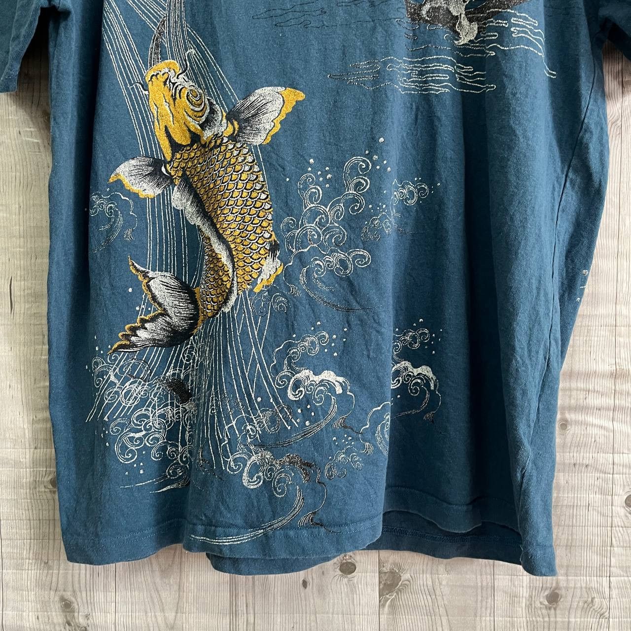 Japanese Brand - Vintage Sukajan TShirt Full Printed Japanese Koi Fish Dragon - 3