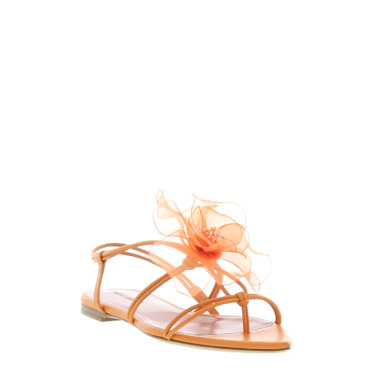 Flower Sandal Flat Orange - 2