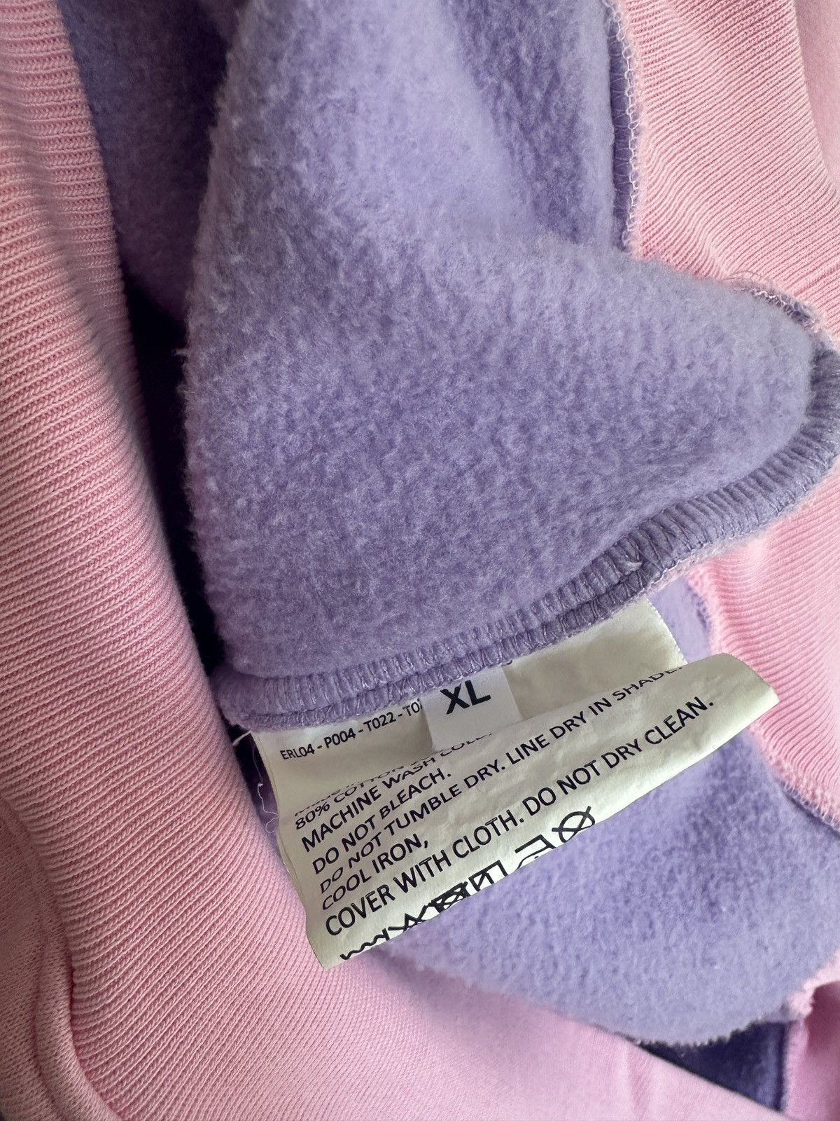 ERL Swirl Wave Purple Pink Hoodie Size XL - 6
