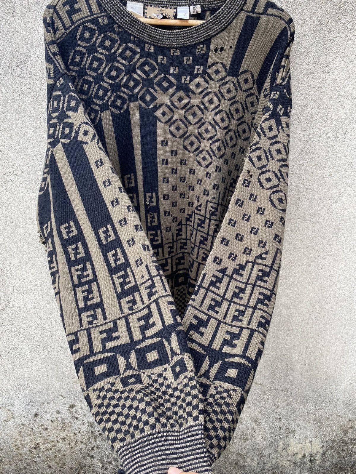 🔥 Archive Fendi Monogram Knitwear Made Italy - 5