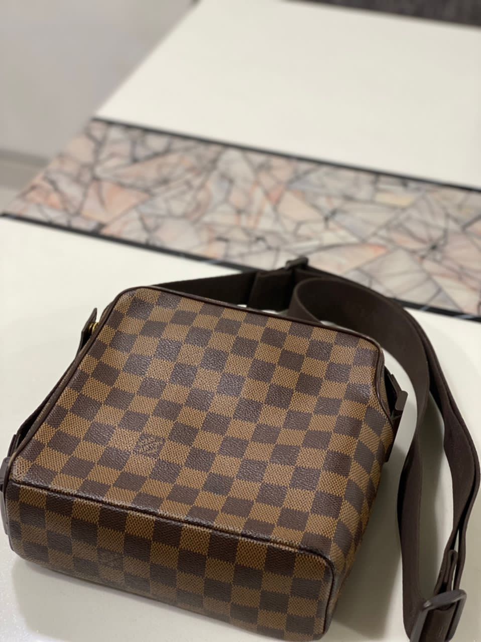 Authentic LOUIS VUITTON Damier Olav Pm - 9