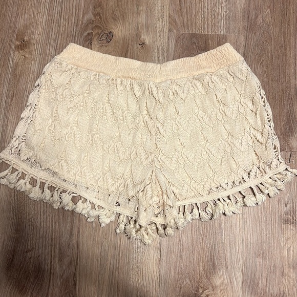 Surf Gypsy Crochet Shorts with Tassel Fringe - 2