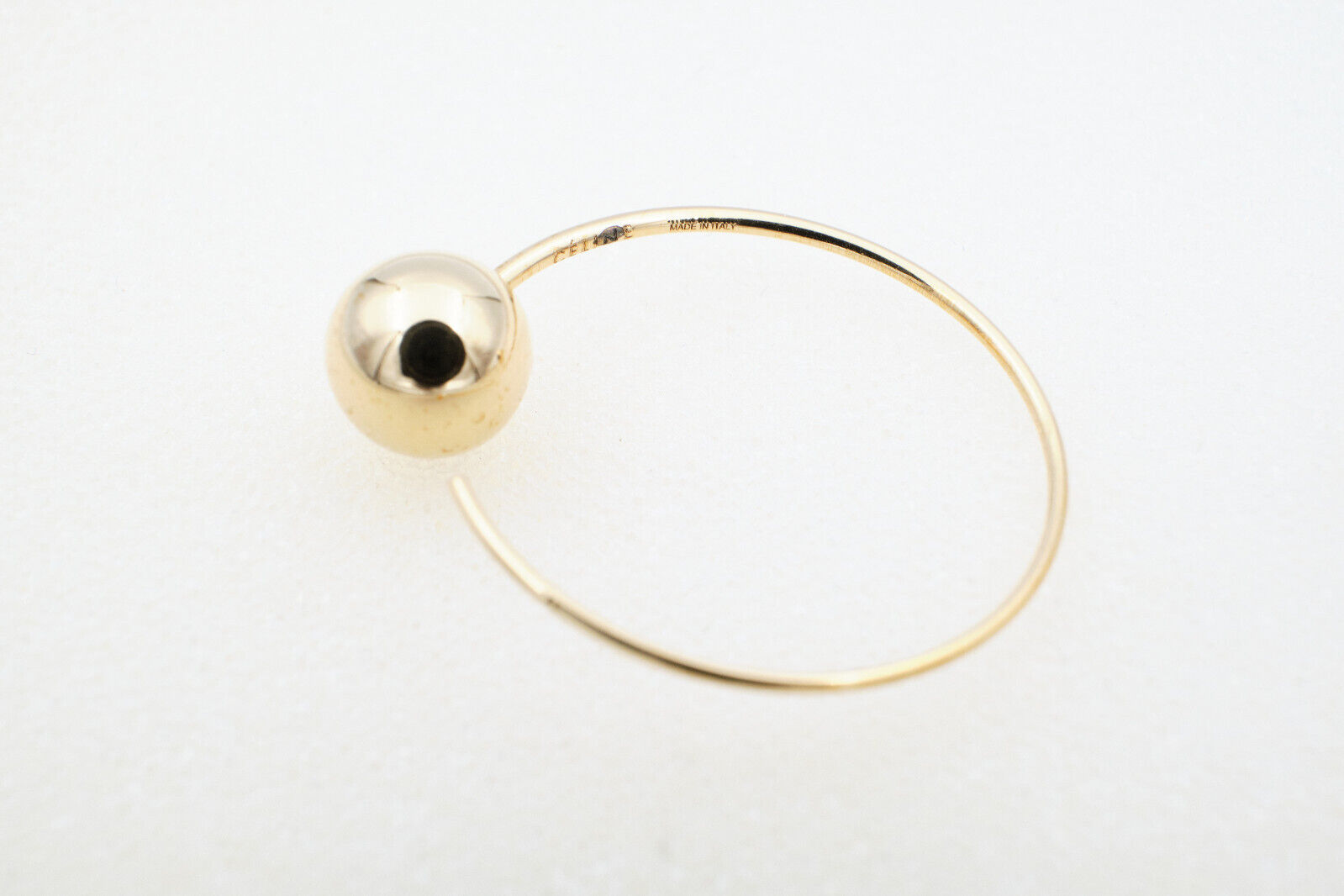 Brand New With Tags Celine By Phoebe Philo Small Hoops in Brass with Gold finish - 3