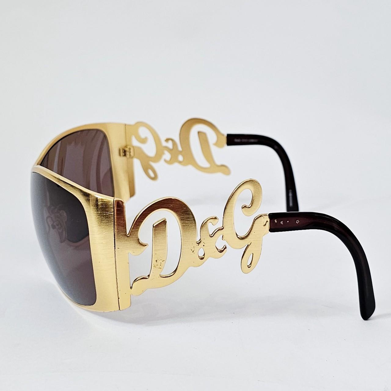 Dolce & Gabbana Women's Black and Gold Sunglasses - 2