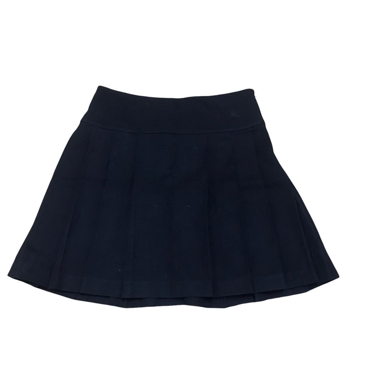 Burberry blue label small embroidery logo black wool skirt - 1