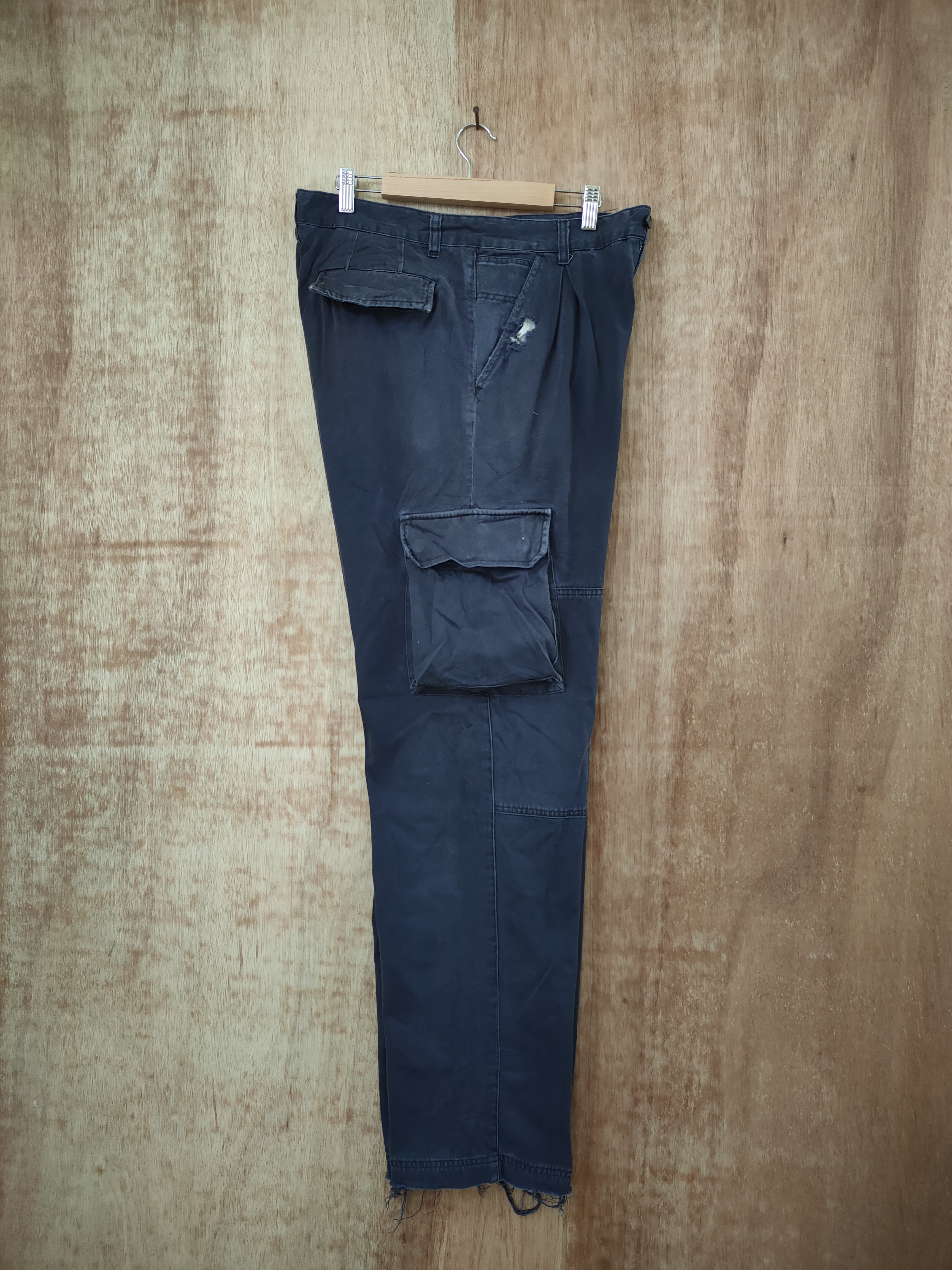 Vintage - NAVY WORKWEAR CARGO PANTS - 3