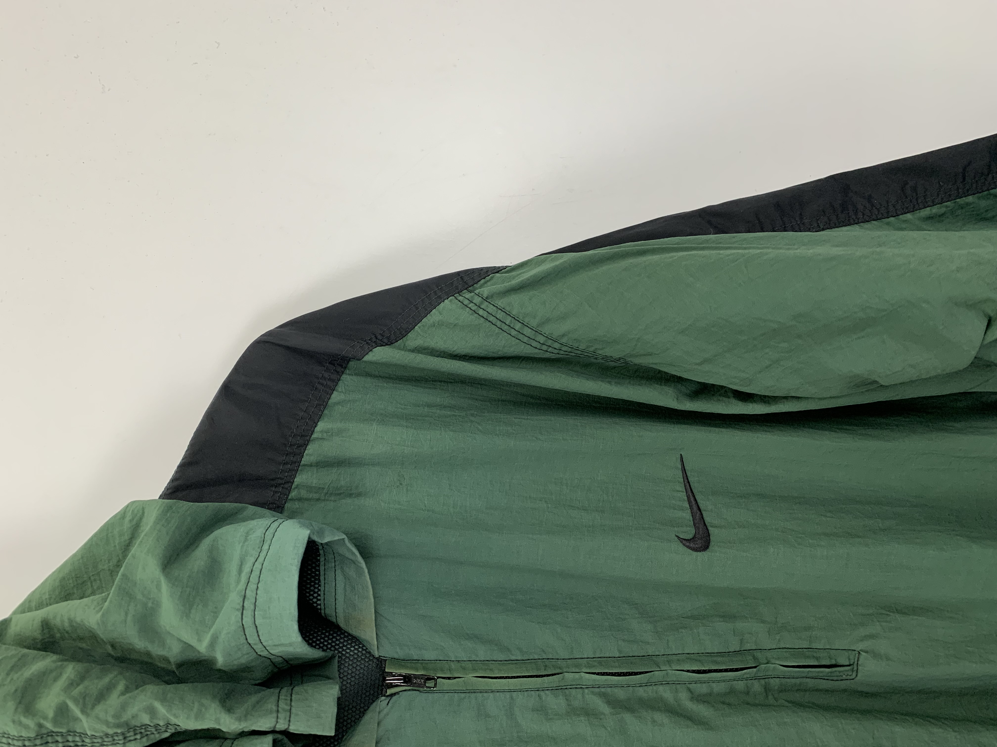 Vintage 90s Nike Swooh Half Zipper Light Jacket Hoodie - 7