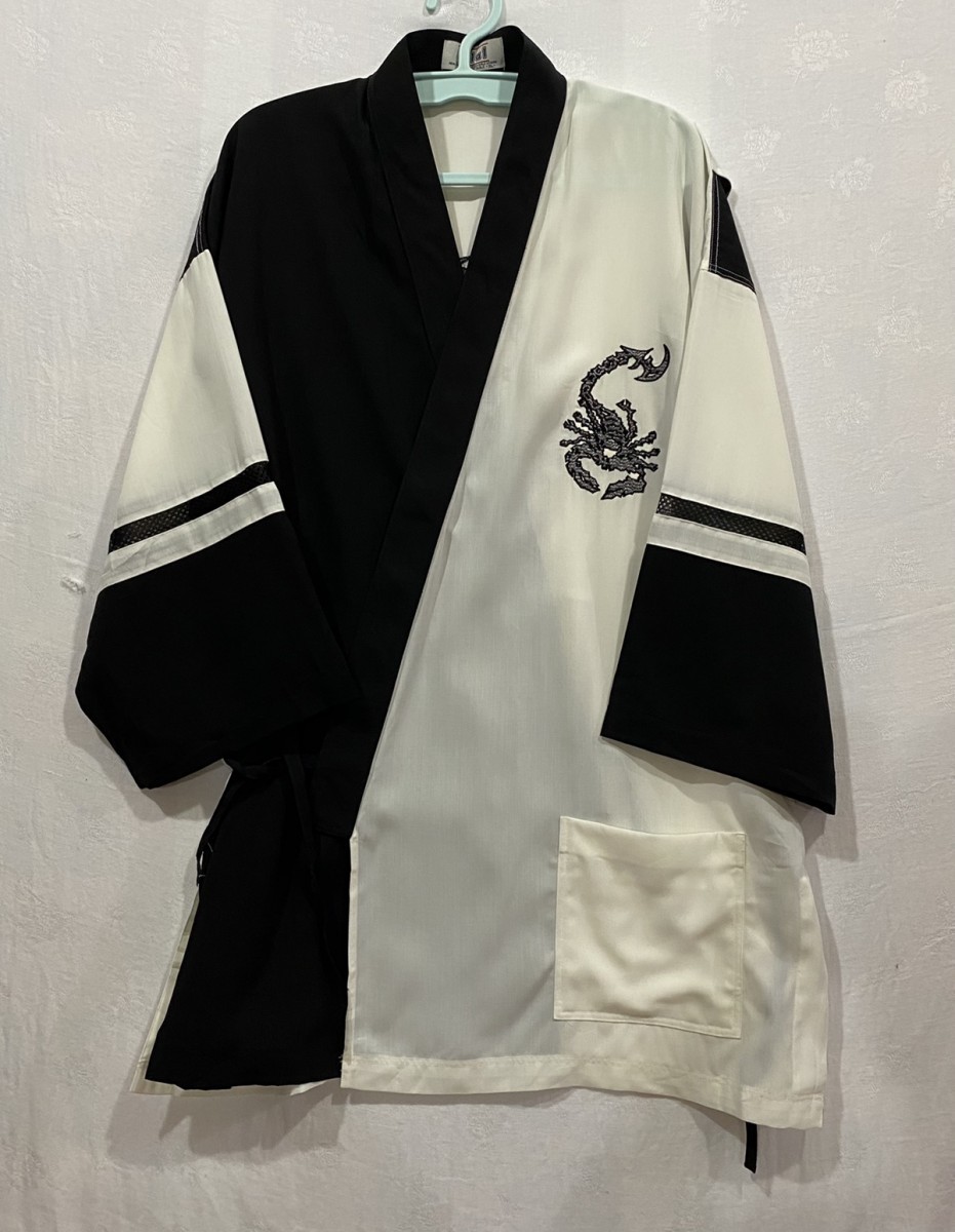 Japanese Brand - Modern Kimono Cardigan Embroidery Scorpion Logo - 6