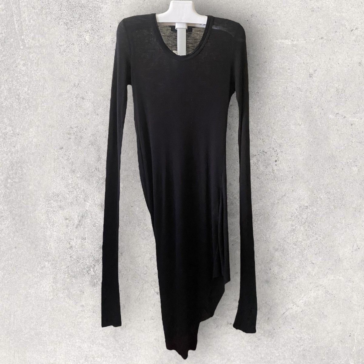 FW14 Extend Sleeve Ribbed Long Twisted T Shirt - 1