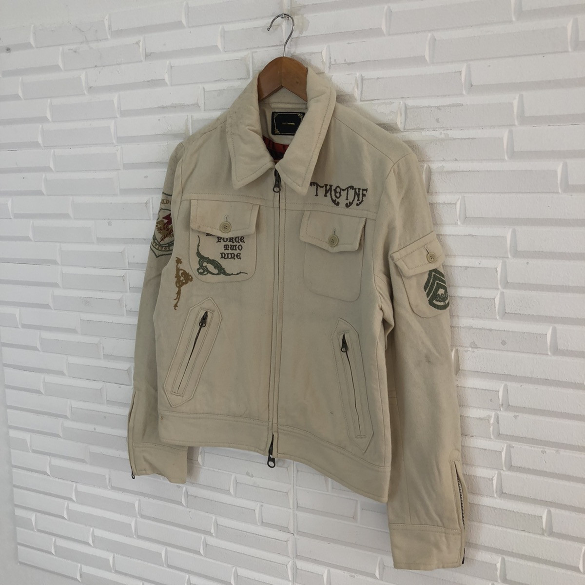 Japanese Brand - VINTAGE 291295=HOMME VARSITY BIG LOGO JACKET