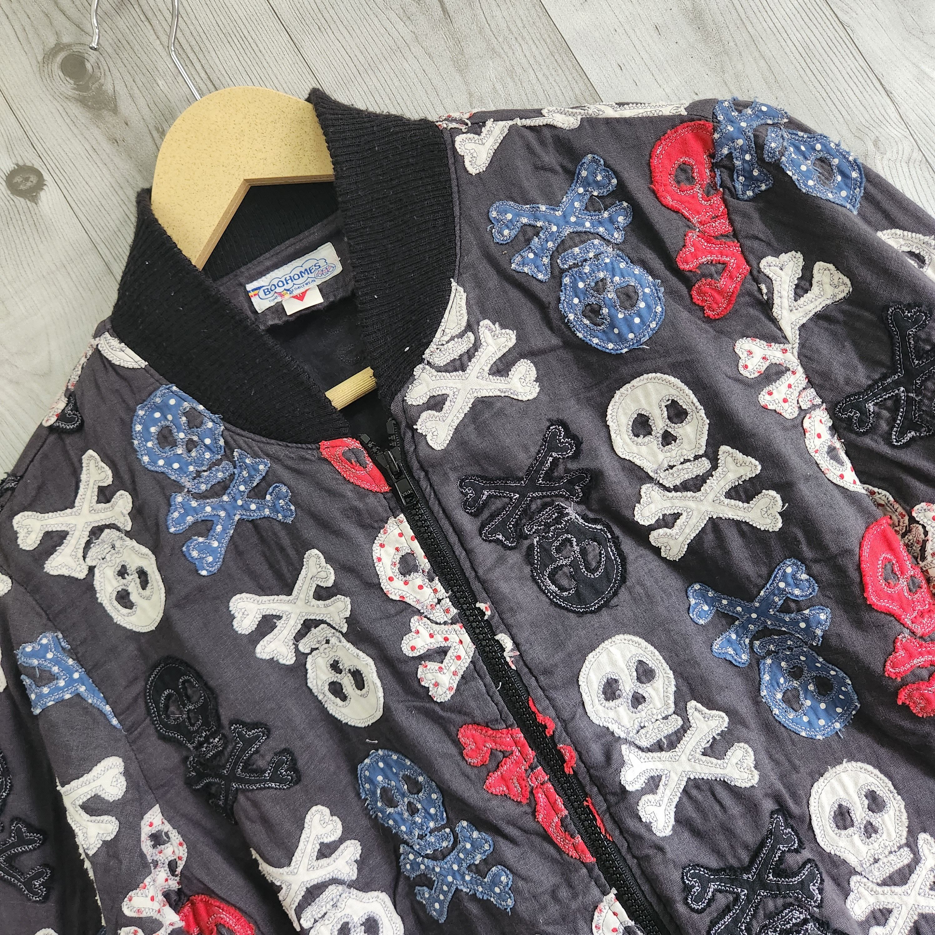 Archival Clothing - Horror Skulls Full Patches Sweater Full Zipped Japan - 2