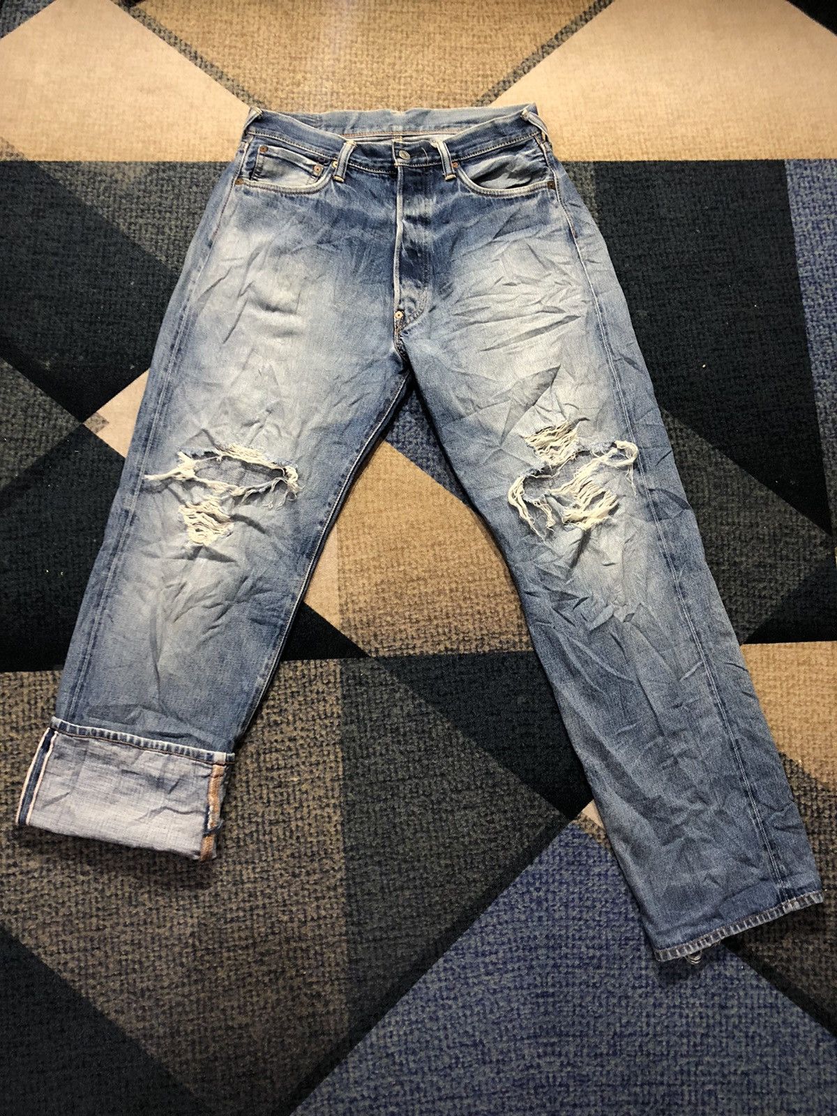 Vintage - Evisu Design By Yamane Selvedge Distressed Denim - 2