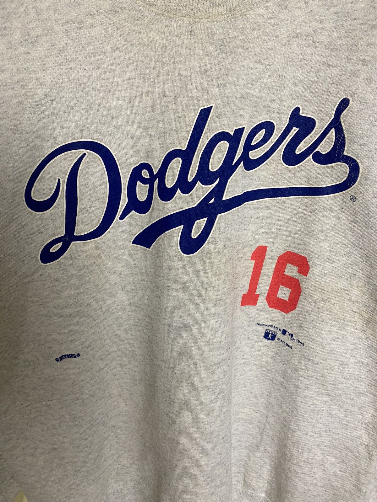 Vintage 95 Nutmeg LA Dodgers Hideo Nomo 16 Sweatshirt - 3