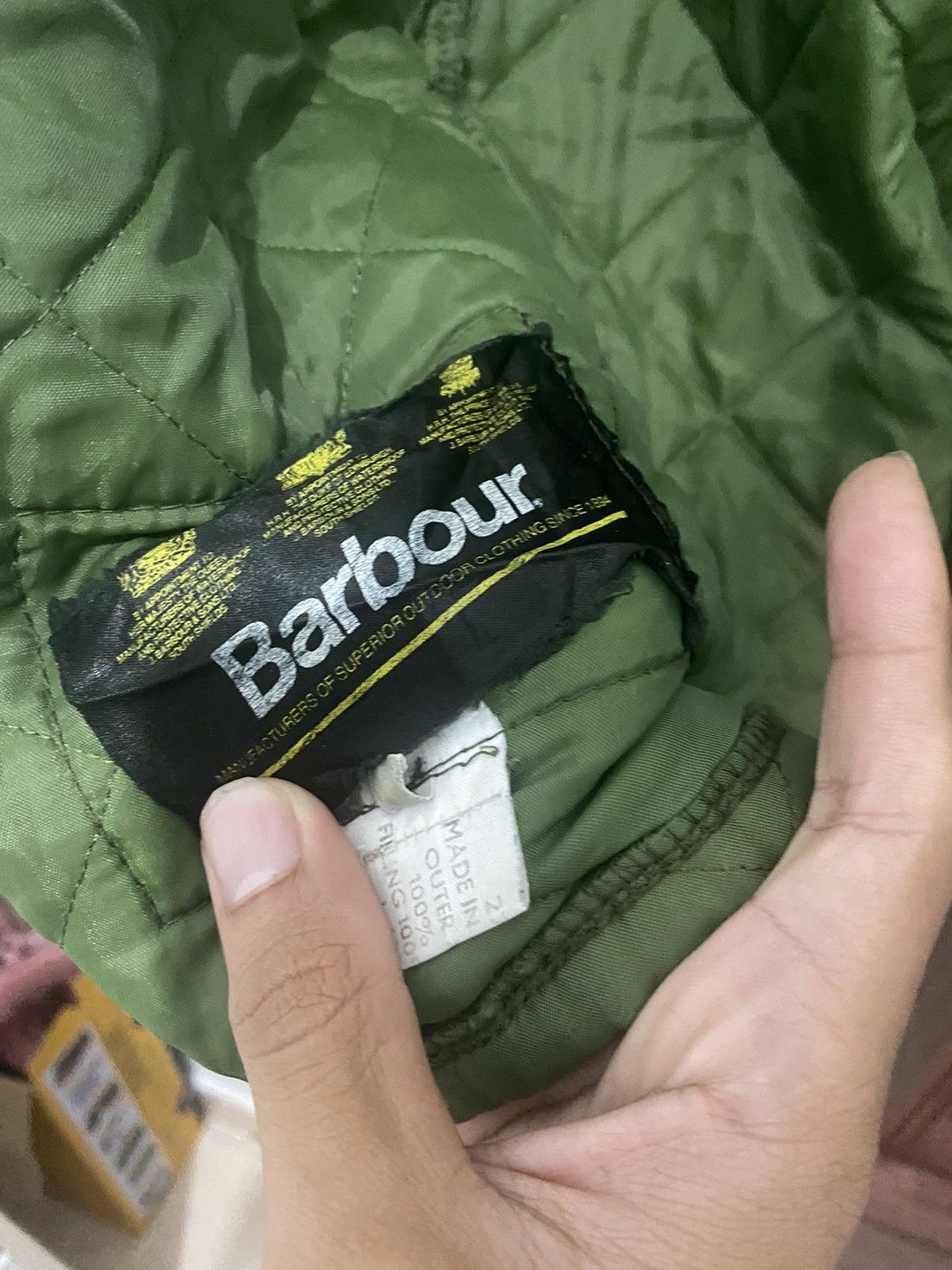 Vintage Barbour Quilted Made England - 7