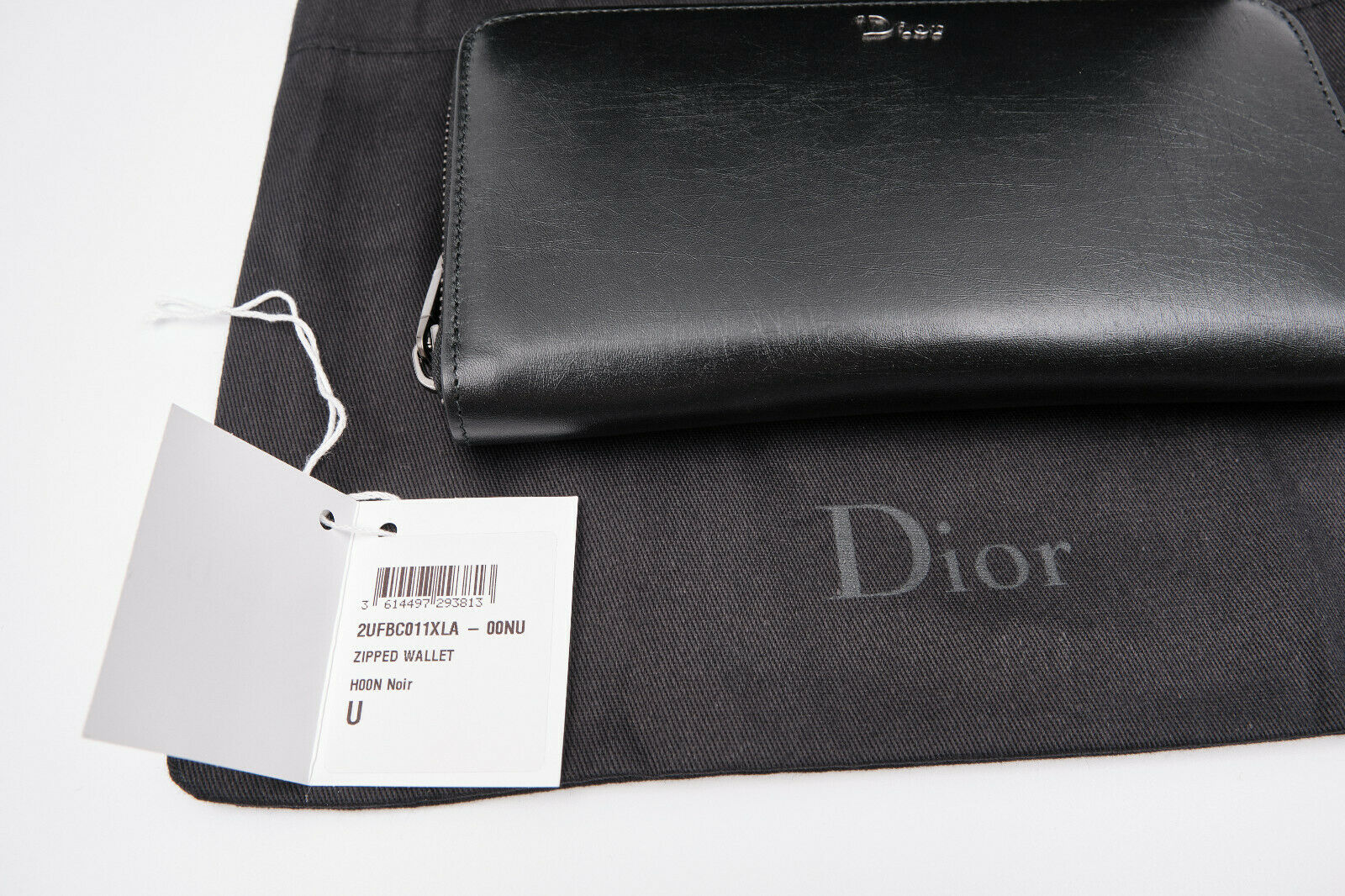 Dior Homme Black Leather Zip Wallet From 'SCUFF' Collection - 11