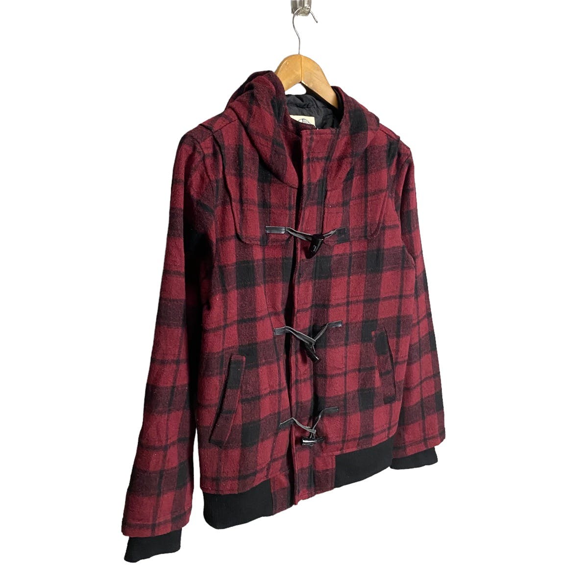 Japanese Brand - Made in Heaven tartan duffle hoodie jacket - 4