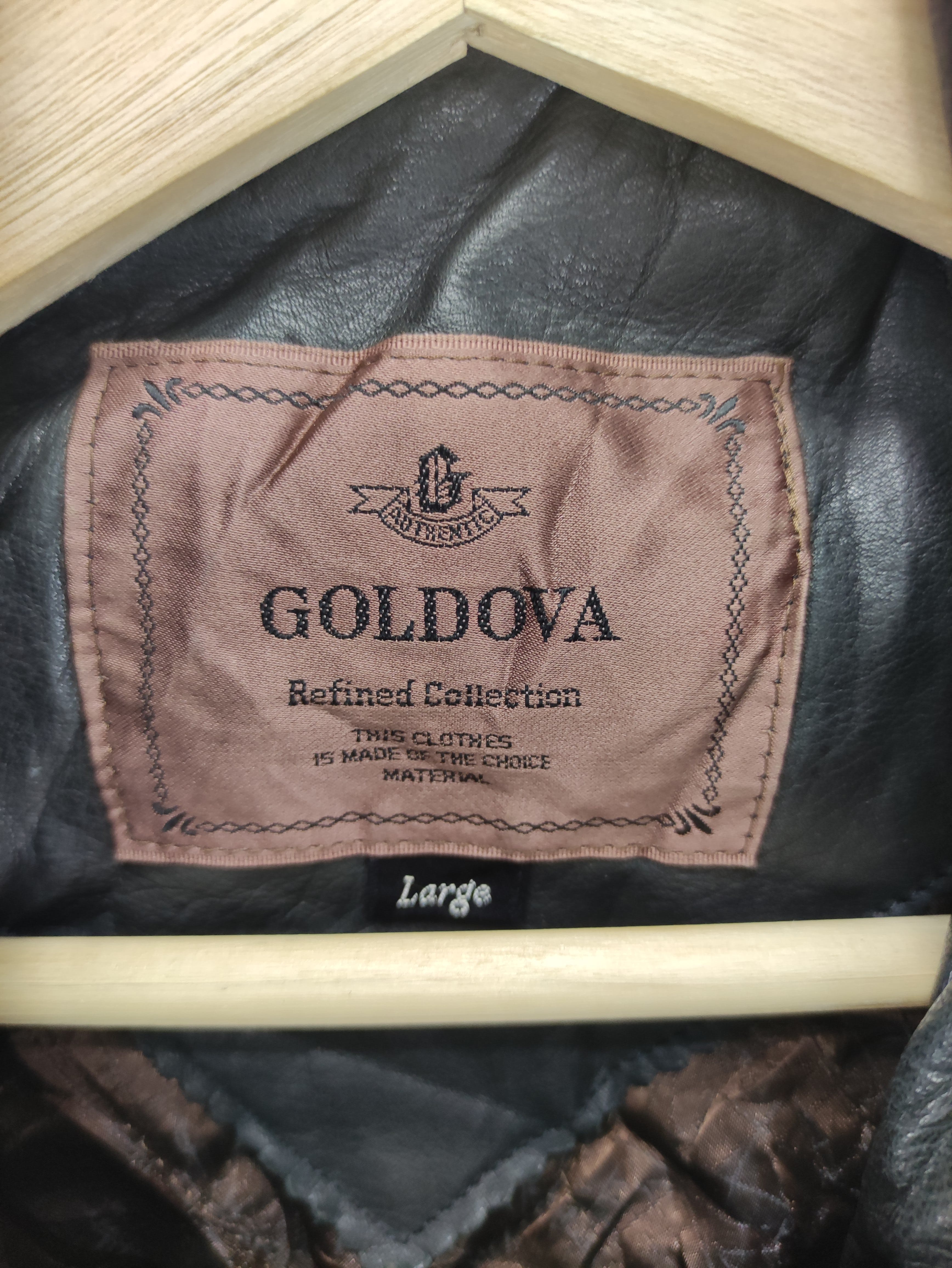 Vintage Goldova Leather Jacket Zipper - 4