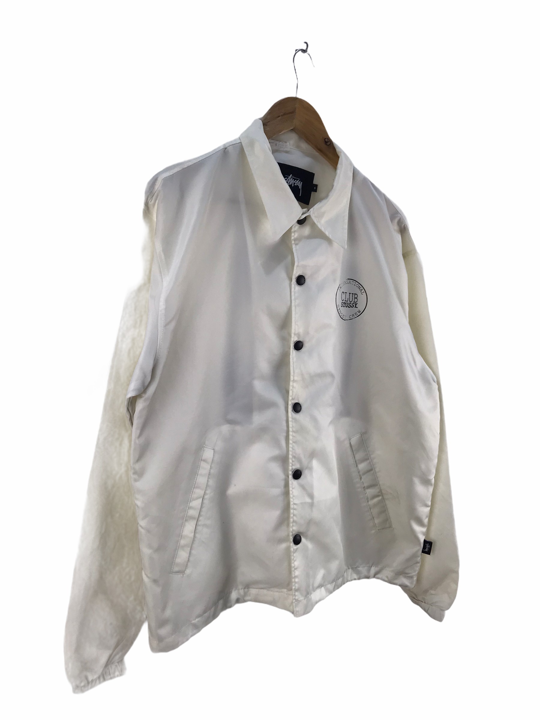 Stussy Club White Windbreaker Jacket - 5