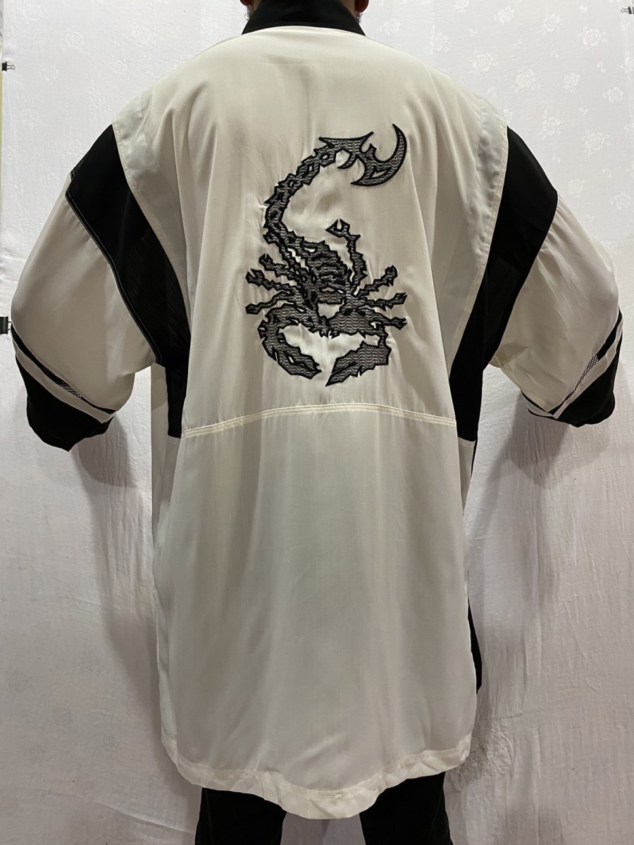 Japanese Brand - Modern Kimono Cardigan Embroidery Scorpion Logo - 12