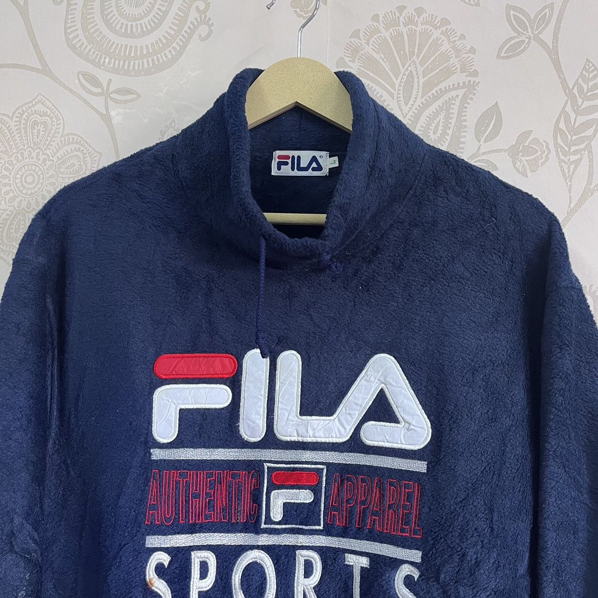 Vintage 1990s Fila Sweatshirt Biella Italia Big Logo - 15