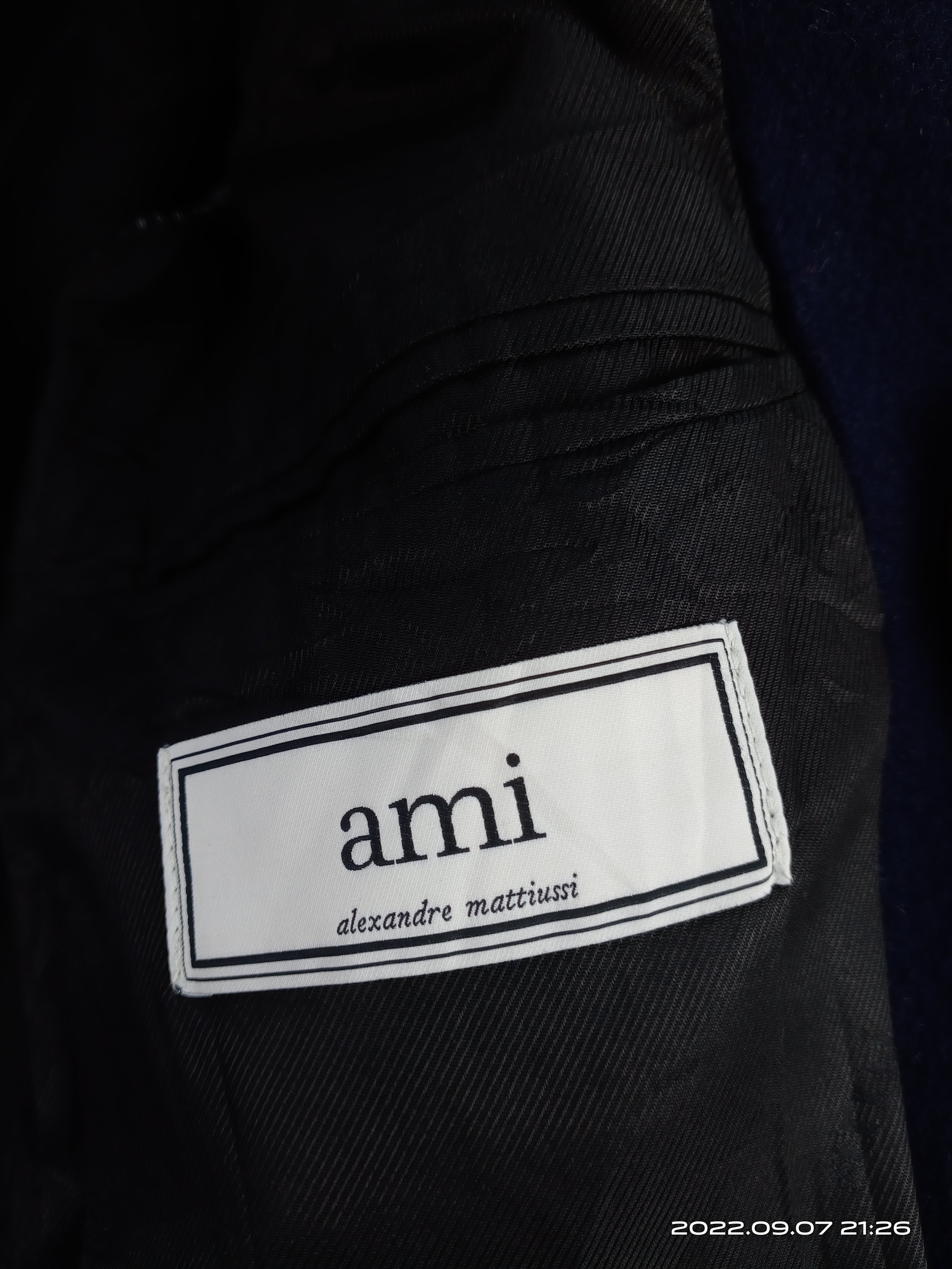 AMI Alexandre Mattiussi Wool Long Coat Jacket - 3