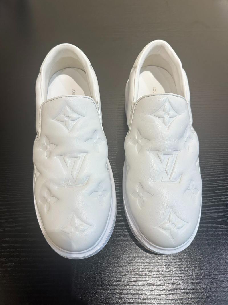 Louis Vuitton Men's Embossed All-Over Logo Slip-On Casual Shoes - 1