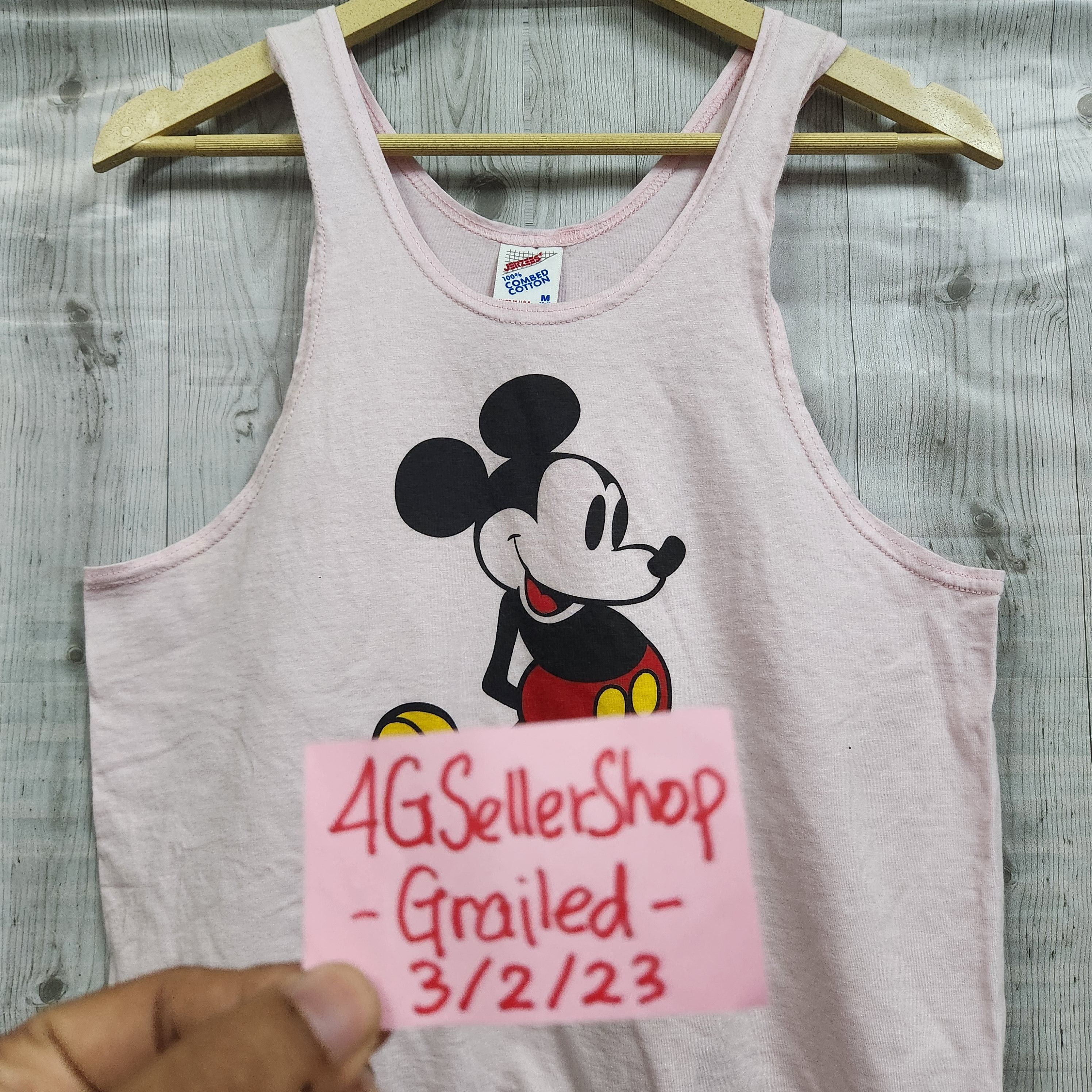 Vintage Mickey Mouse Jerzees Sleeveless Made In USA - 16