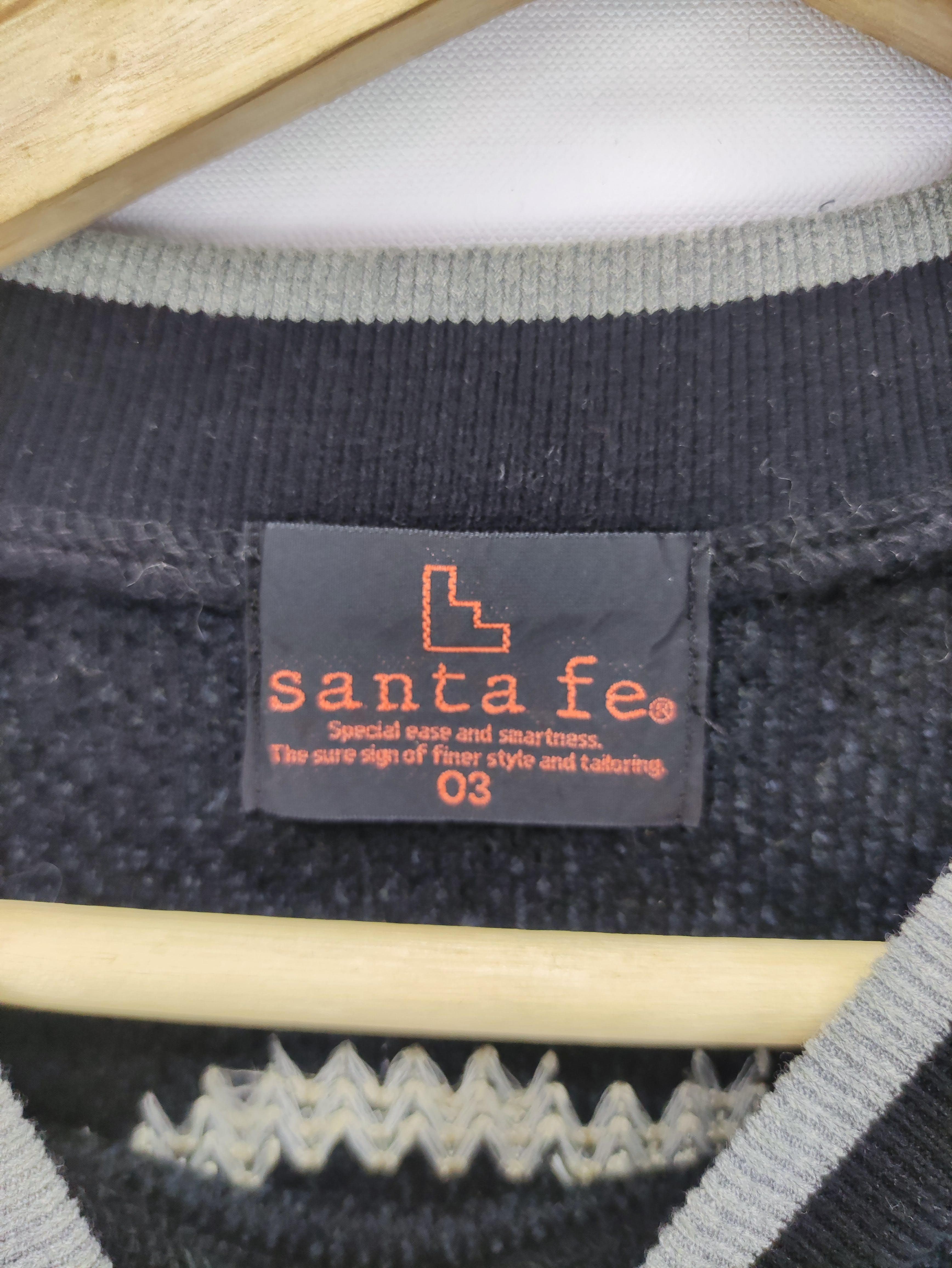 Vintage Santa Fe Knit Sweater Embroidered Logo - 3