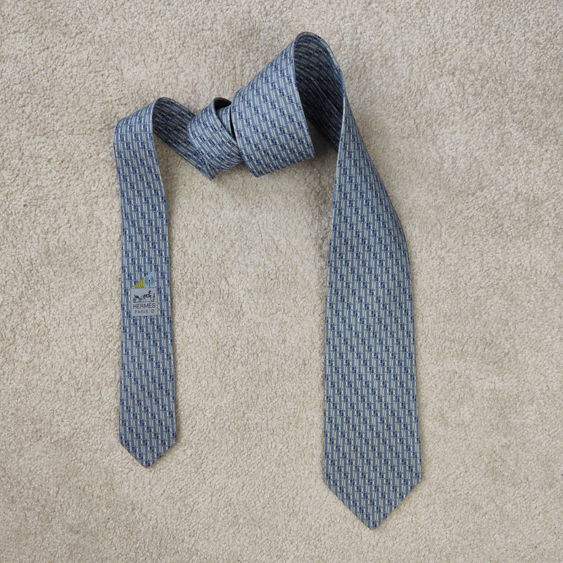 Hermes Paris Silk Tie Cellular 645691 PA - 1