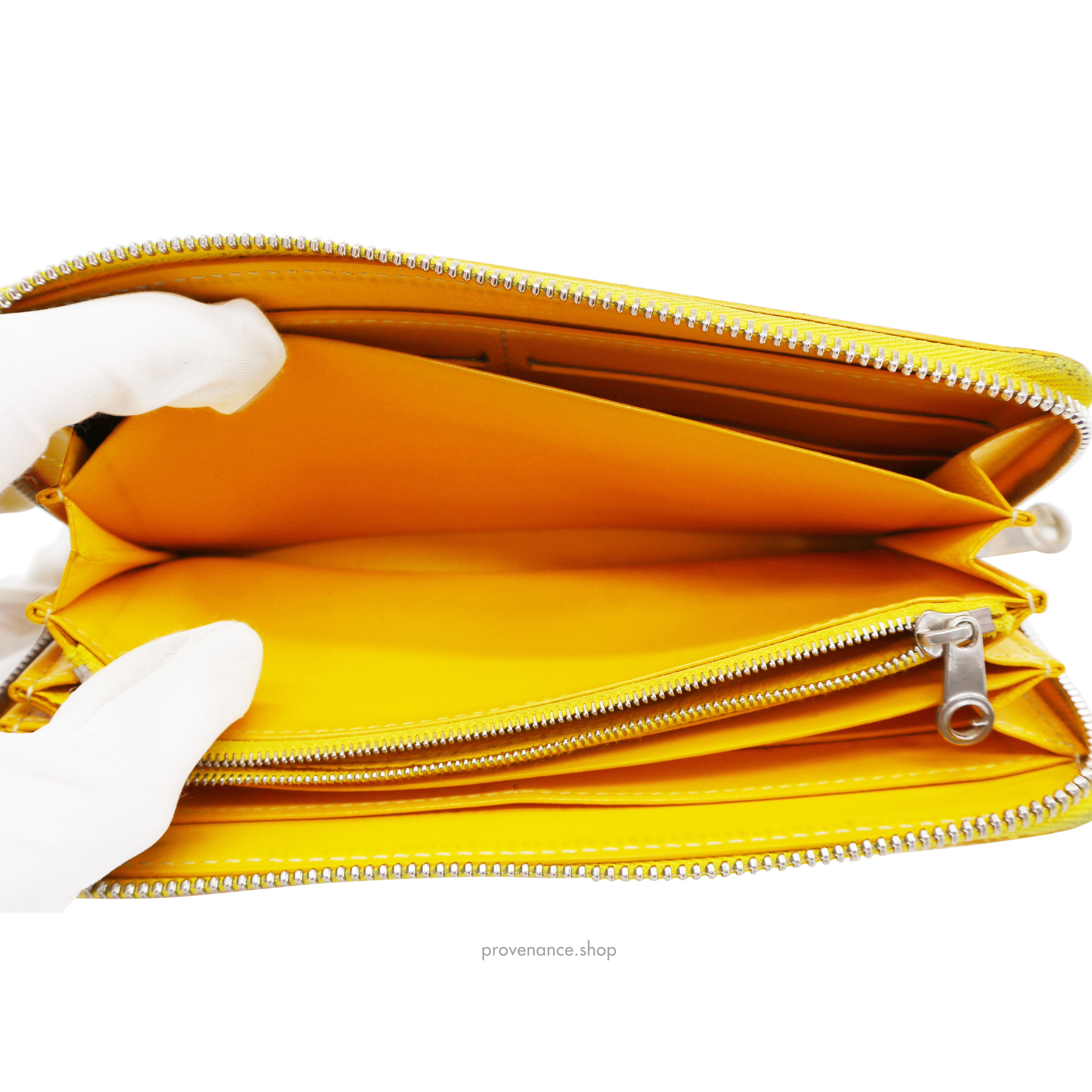 Goyard Matignon Zipped Wallet - Yellow Goyardine – PROVENANCE