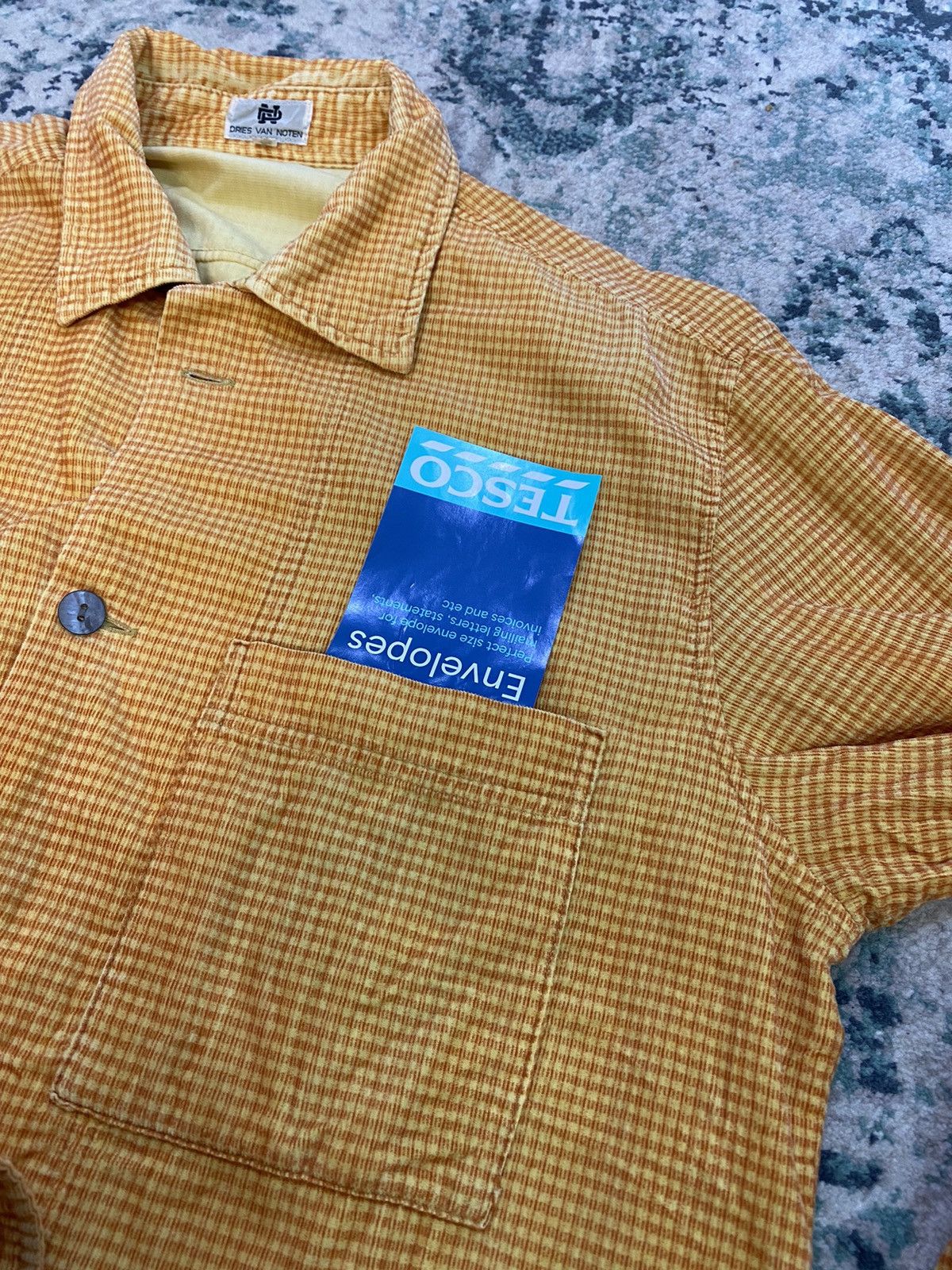 Corduroy Checker Flannel Shirt Vintage - 8